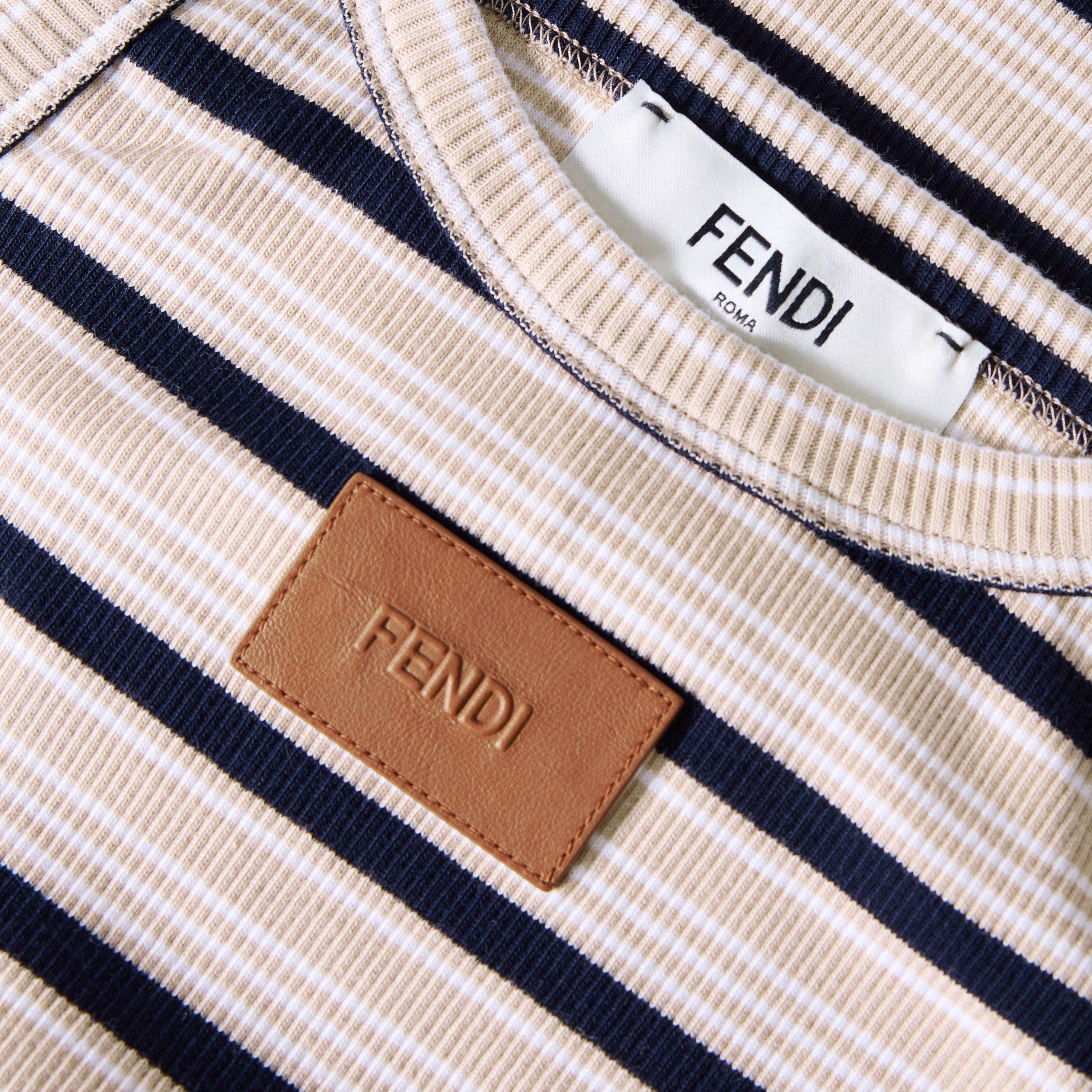 Pwder Pink/Navy - Fendi - Women's Stripe Tank Vest - 3