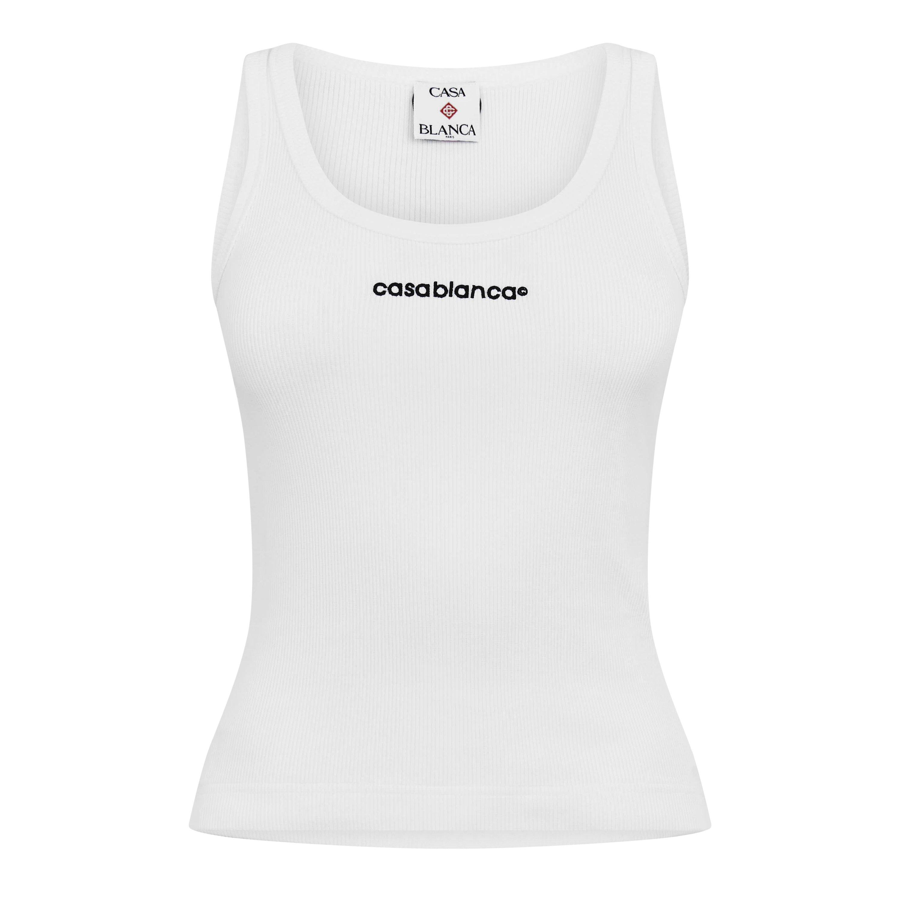 White - Casablanca - Womens Rib Tank - 1