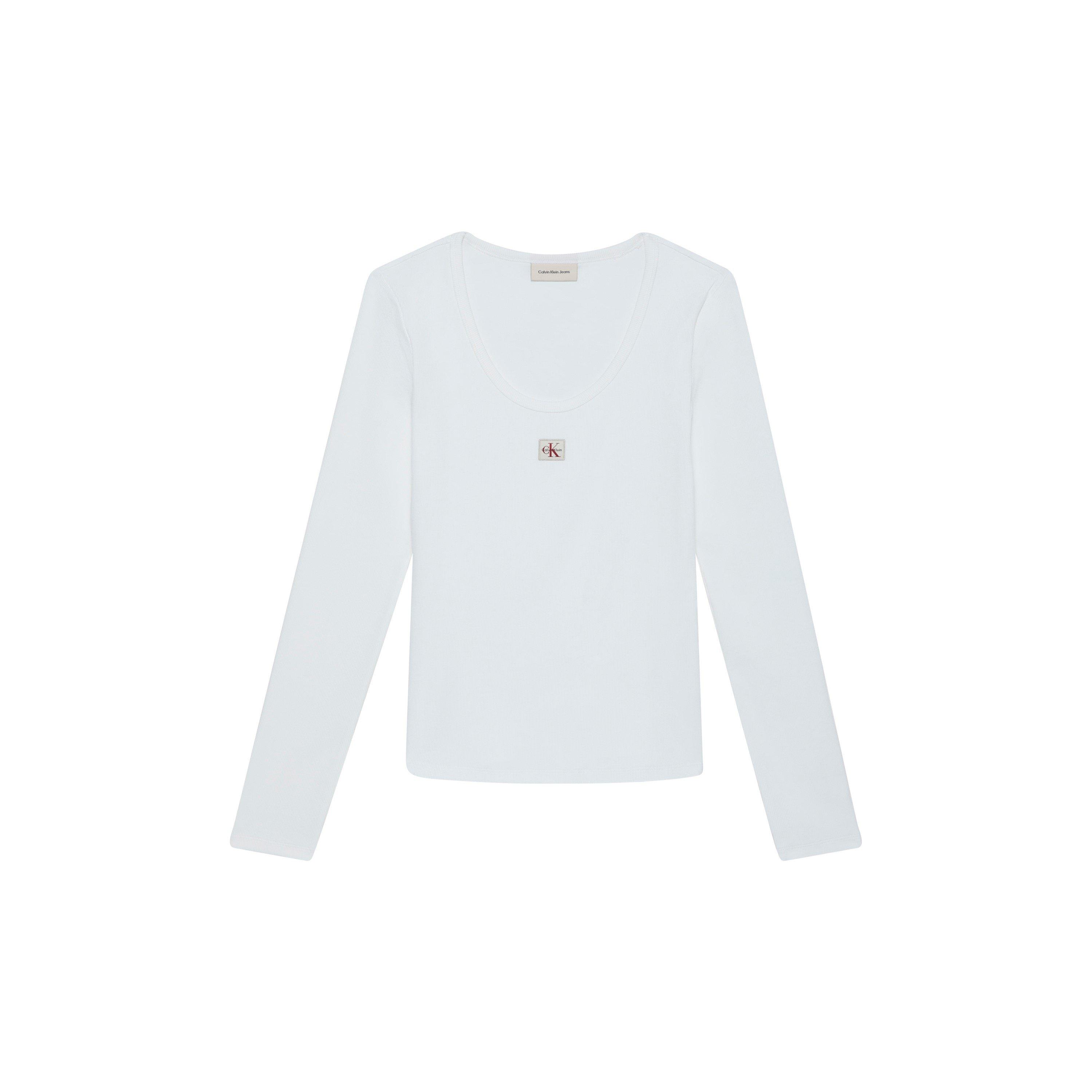 Bianco - Calvin Klein Jeans - CKJ Wvn LS Rib Ld64 - 1