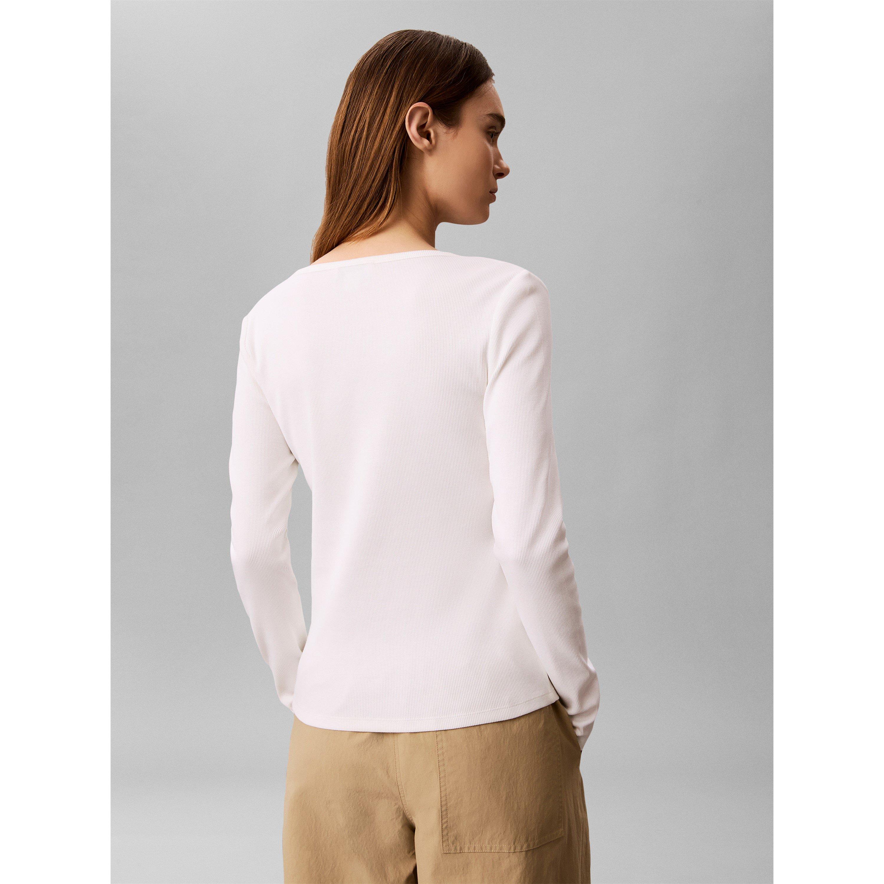 Bianco - Calvin Klein Jeans - CKJ Wvn LS Rib Ld64 - 6