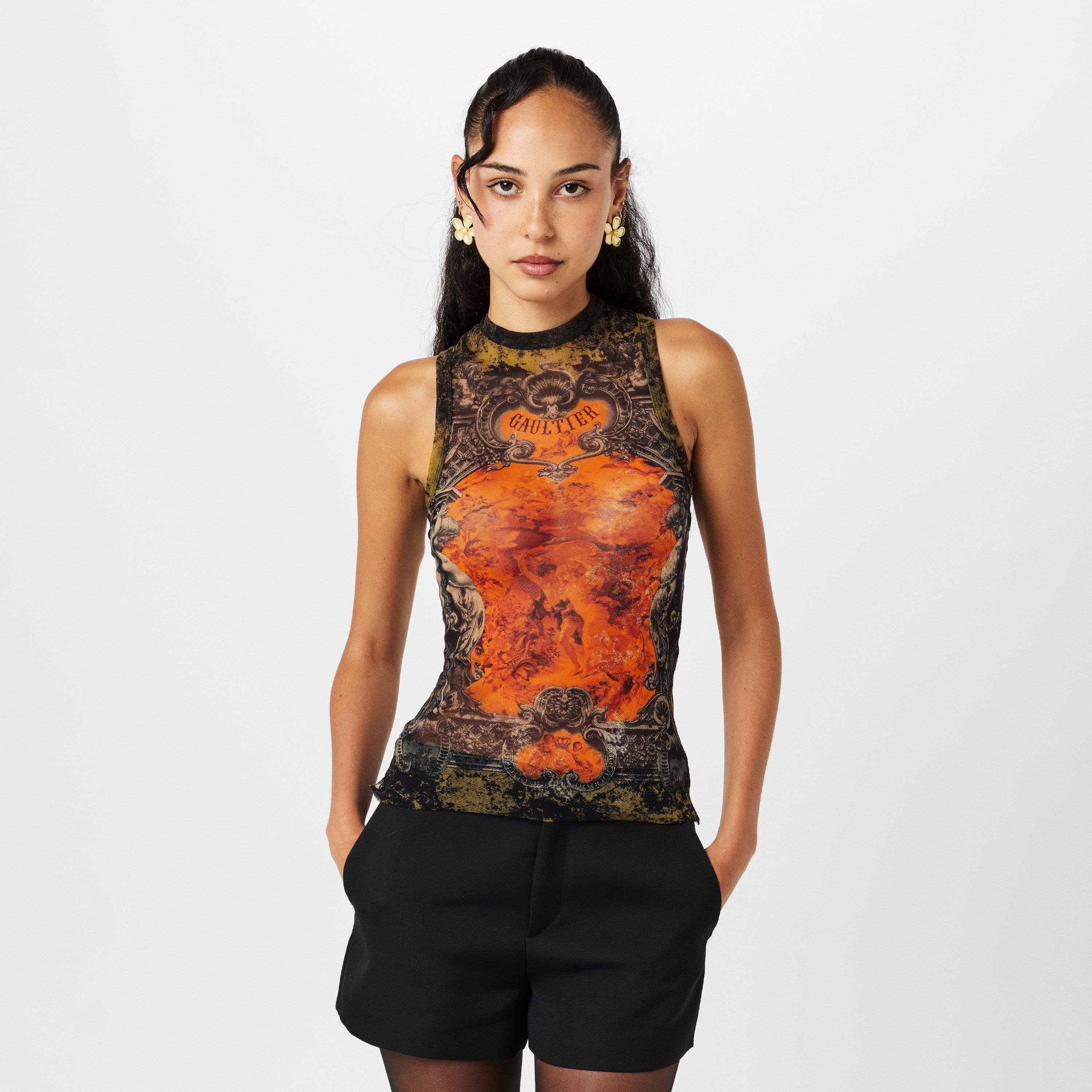 BLK/Khaki - Jean Paul Gaultier - Women's Tank Tops - 3