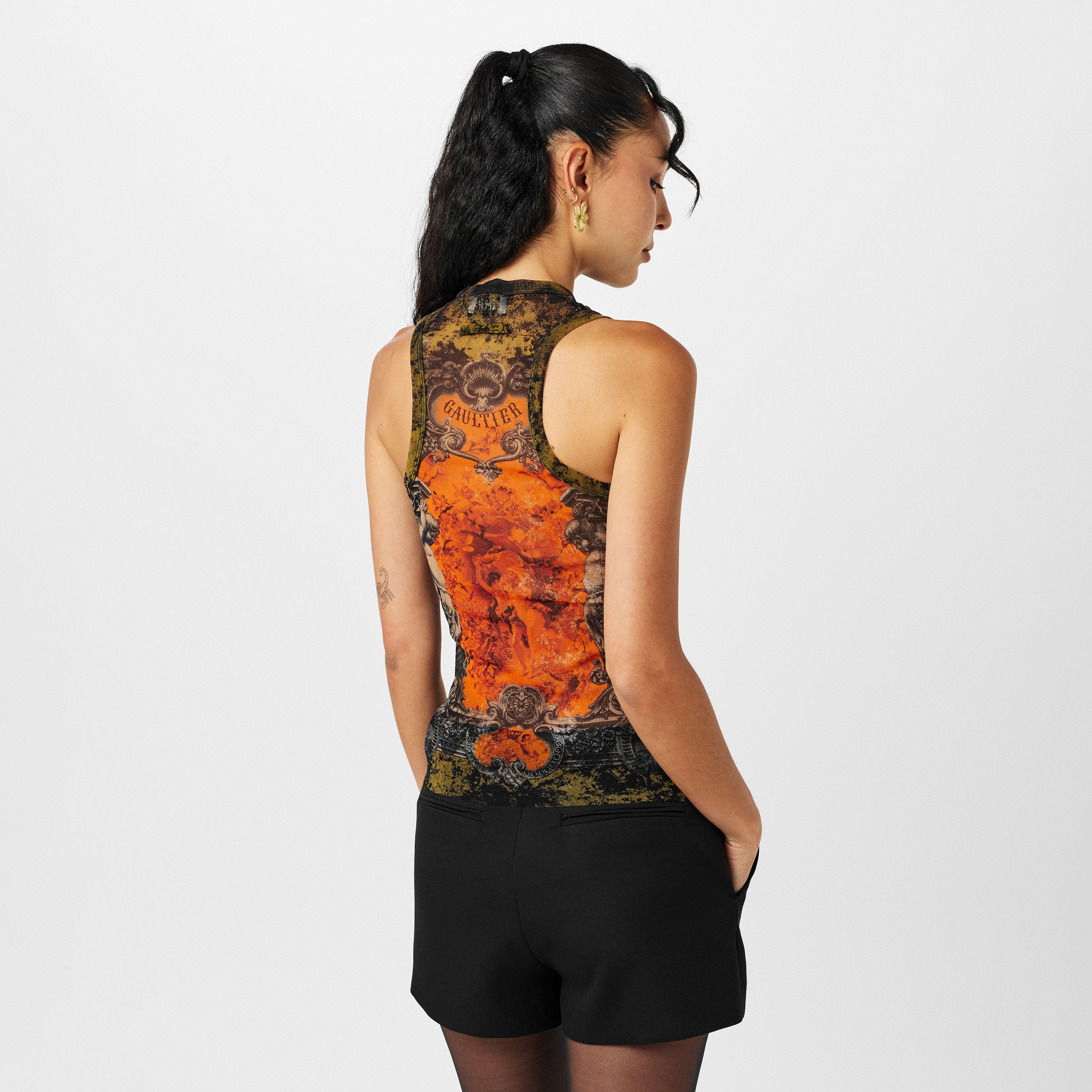 BLK/Khaki - Jean Paul Gaultier - Women's Tank Tops - 4