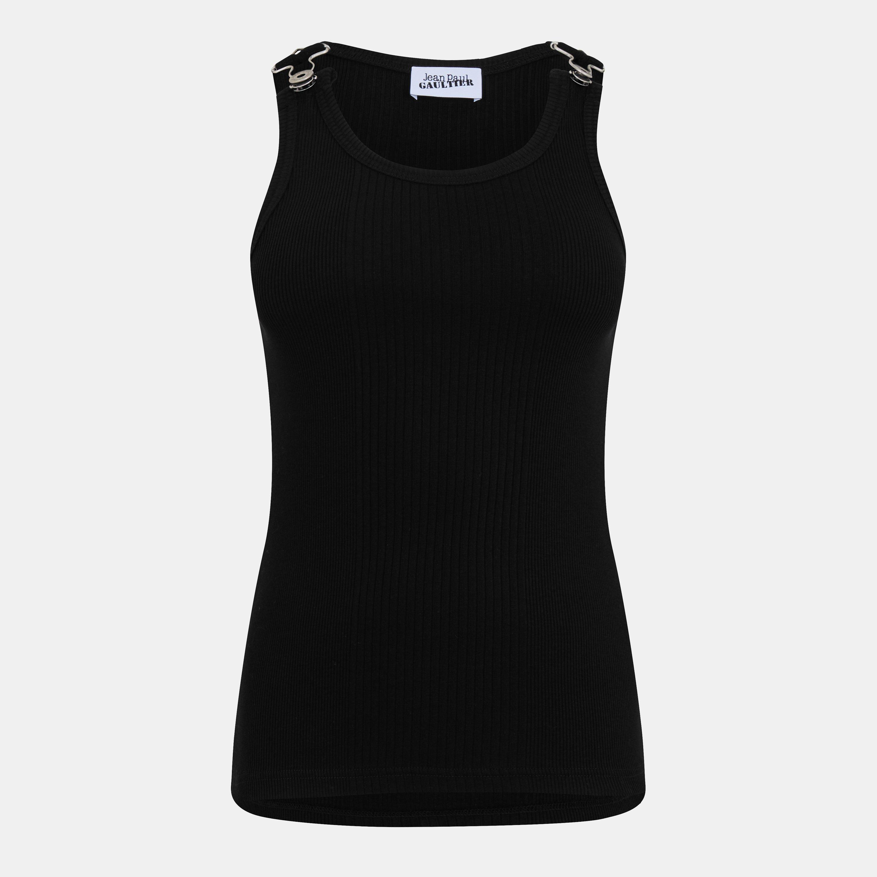Black - Jean Paul Gaultier - Women's Rib Tank Vest - 1