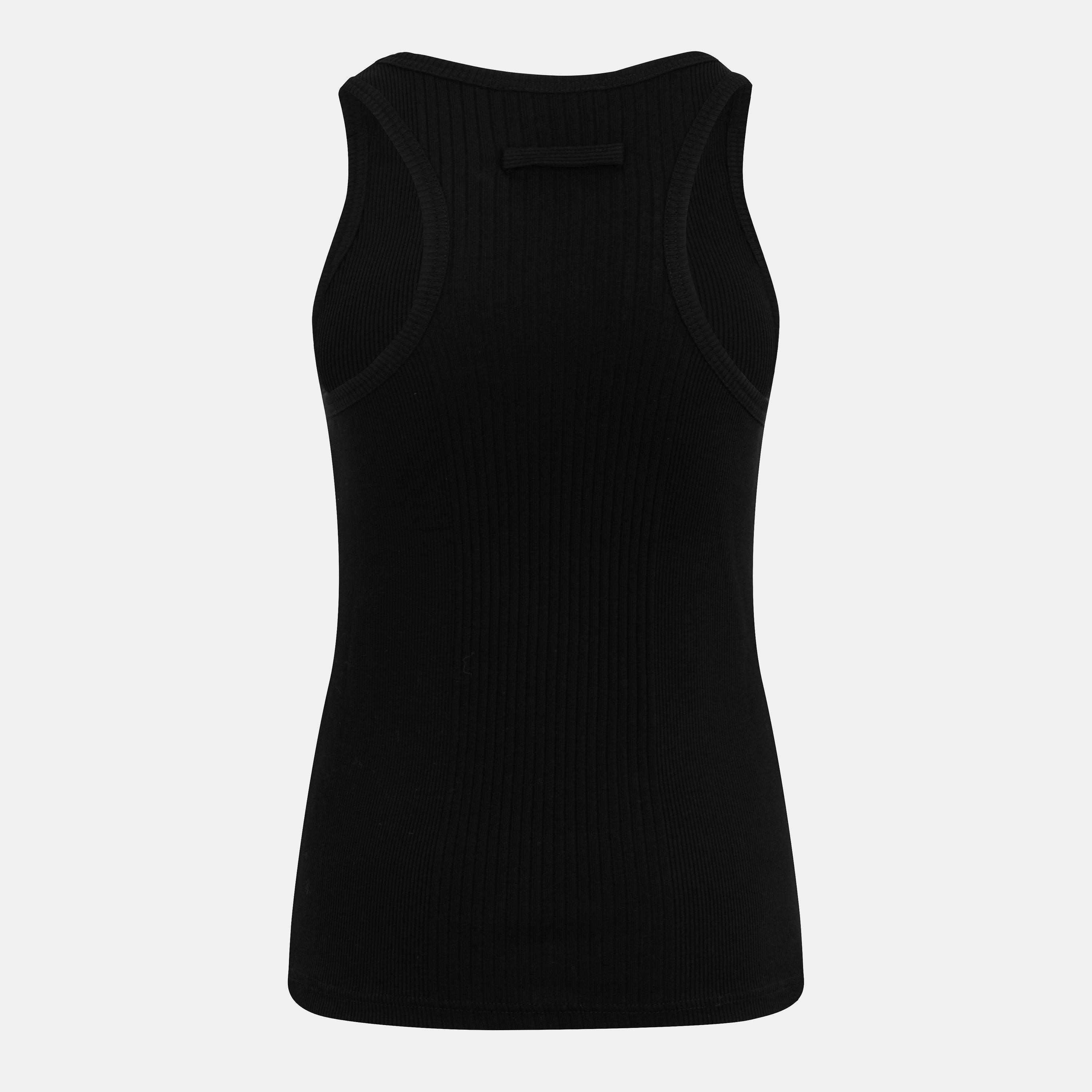 Black - Jean Paul Gaultier - Women's Rib Tank Vest - 2