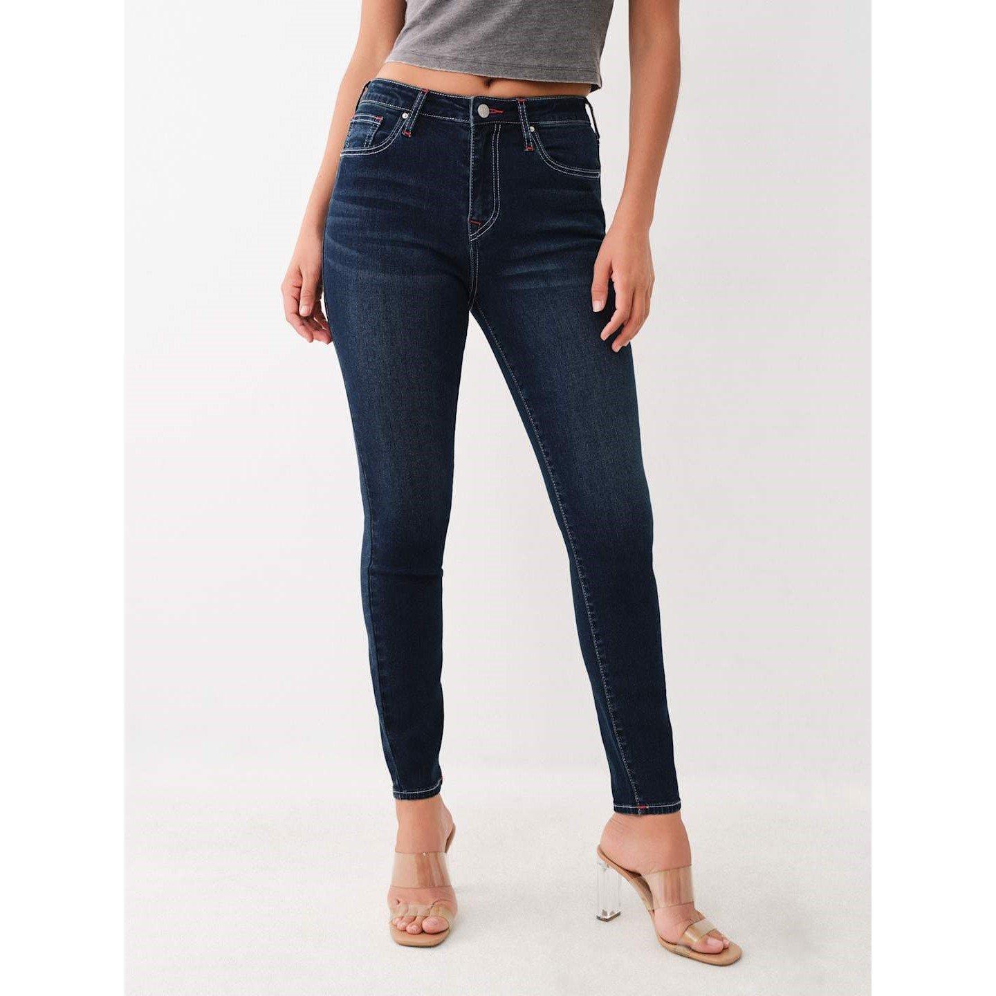 True Religion Women's Tr Halle High Rise Skinny Jeans Mens - Dark Scorchd - 26 L32