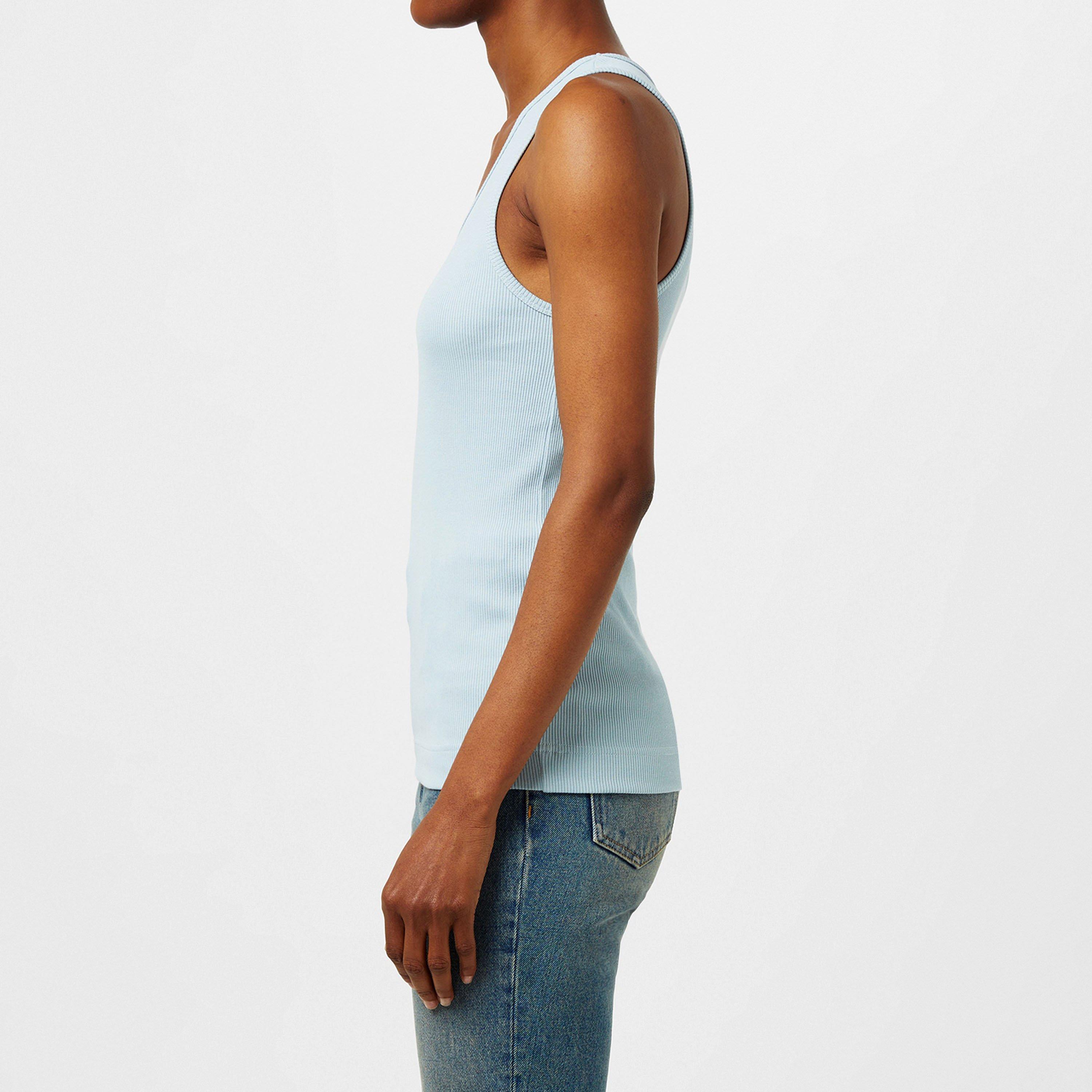 Sky Blue - GIVENCHY - Women'S Rib Logo Tank Top - 2