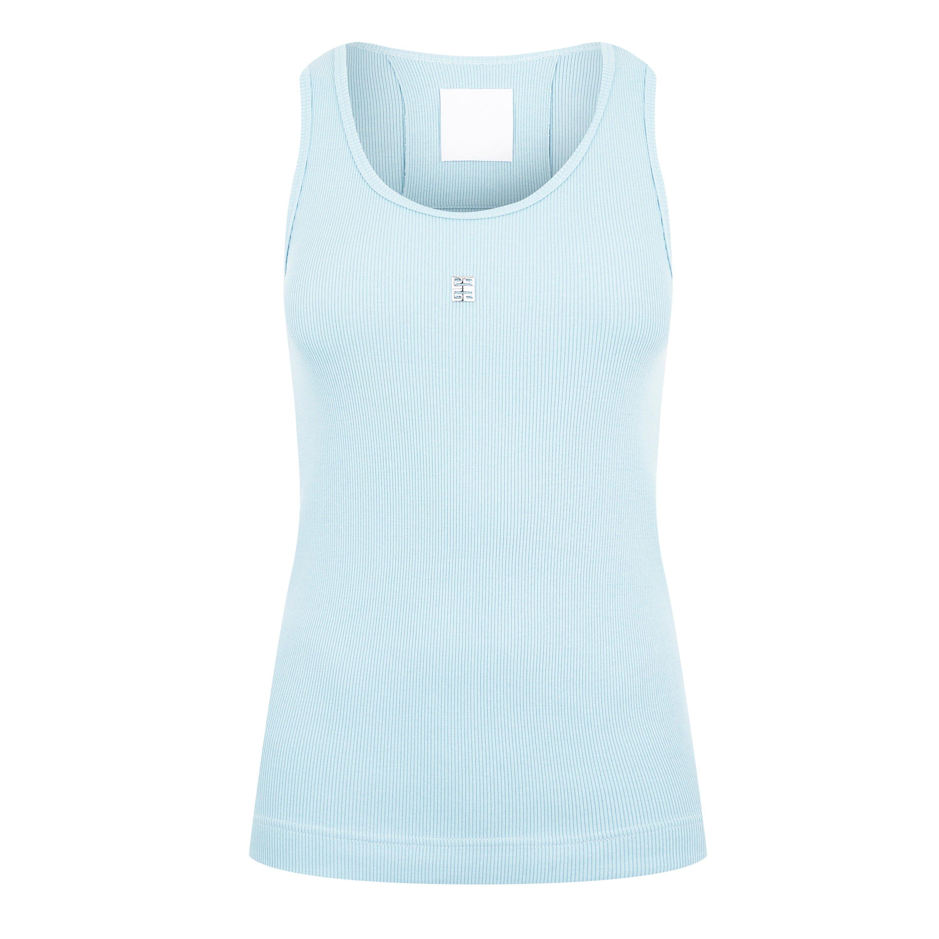 Sky Blue - GIVENCHY - Women'S Rib Logo Tank Top - 5