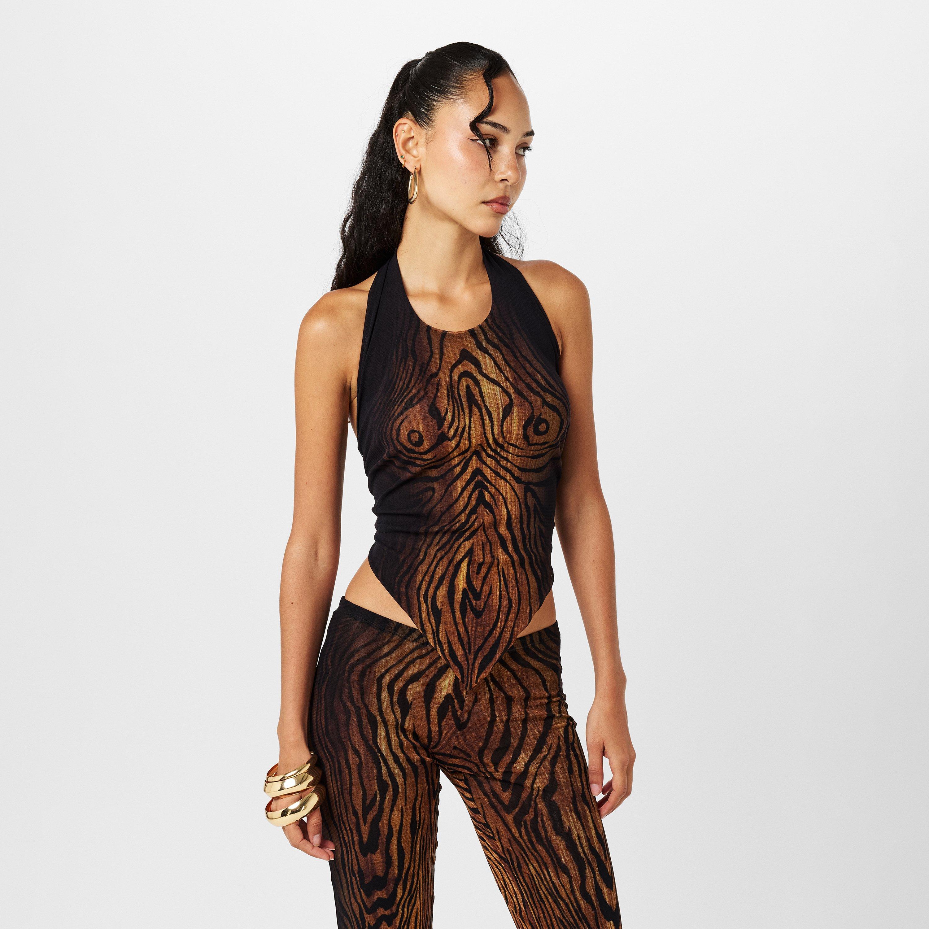 Black/Brwn - Jean Paul Gaultier - Women's Tank Tops - 3