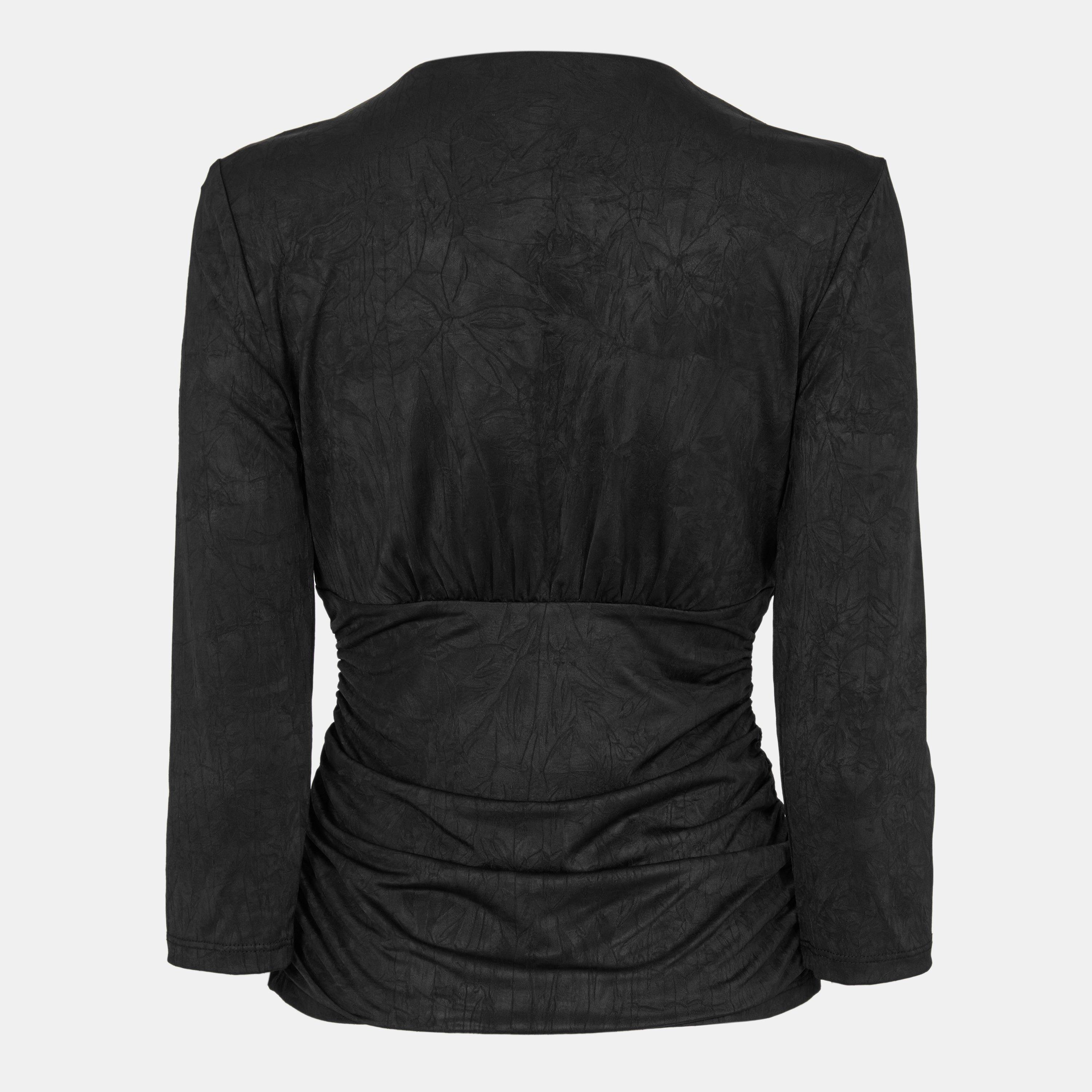 Nero - DKNY - Women's Long-Sleeve Zip T-Shirt - 2