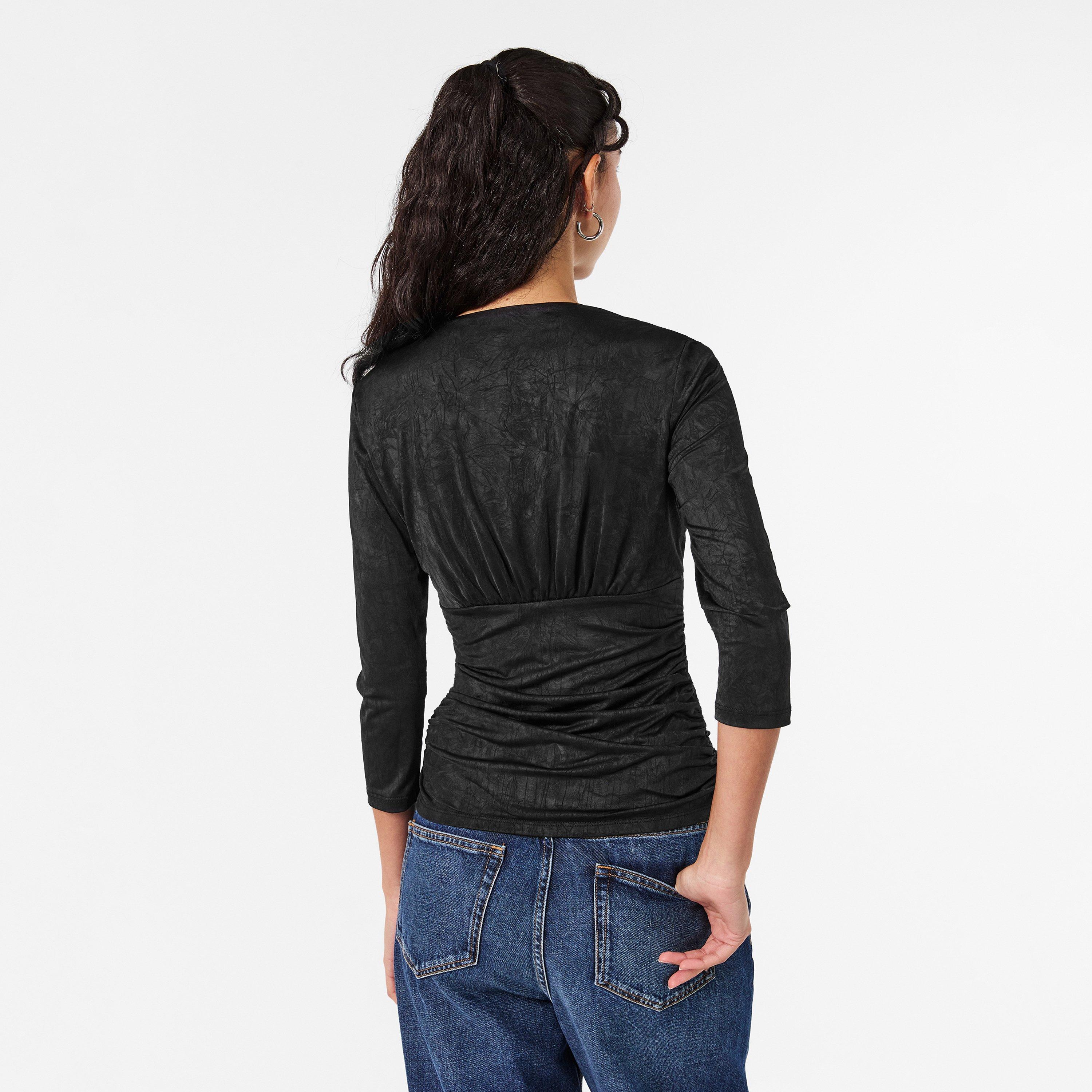 Nero - DKNY - Women's Long-Sleeve Zip T-Shirt - 4