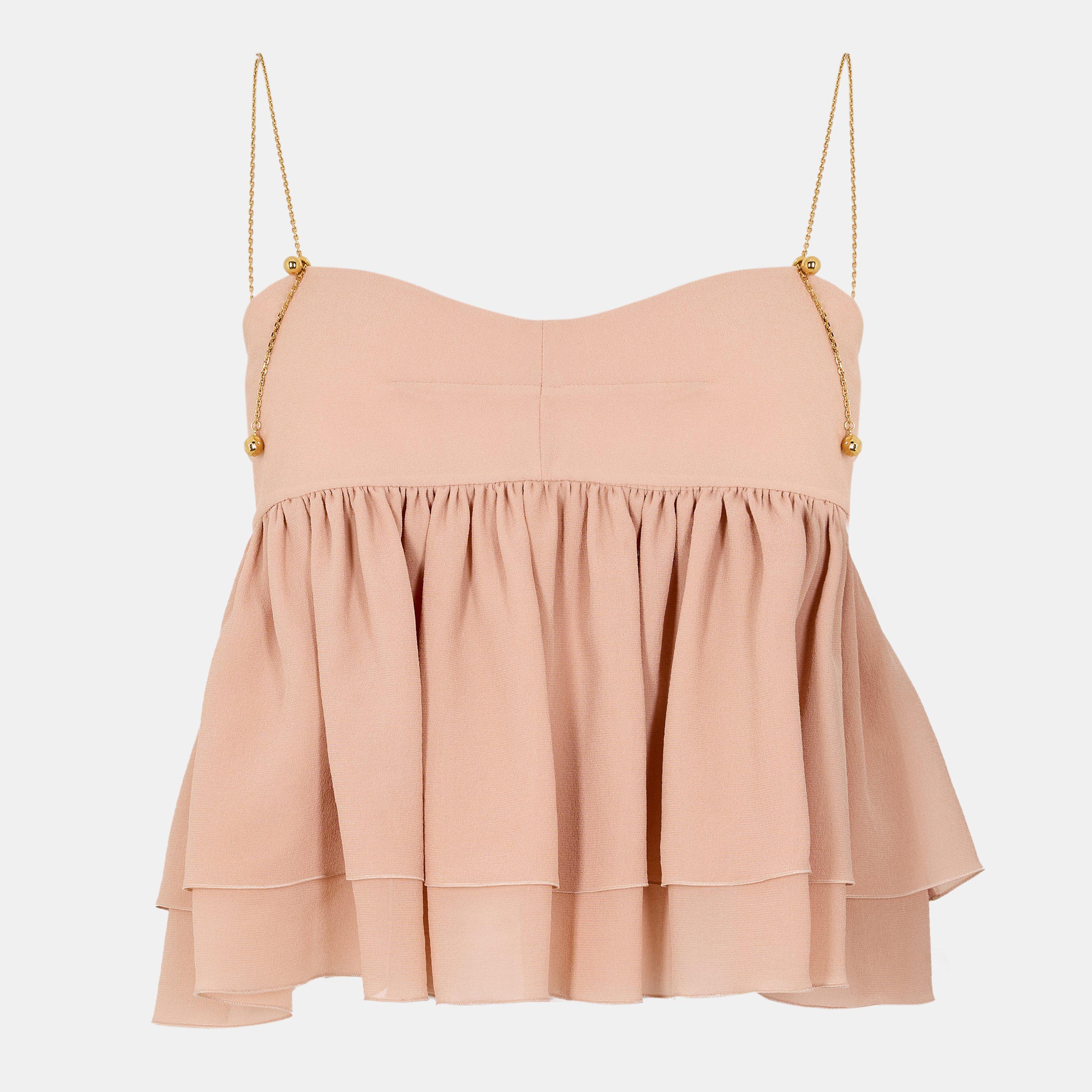 Biscuit Pink - Chloe - Women's Ruffle Cami Top - 1