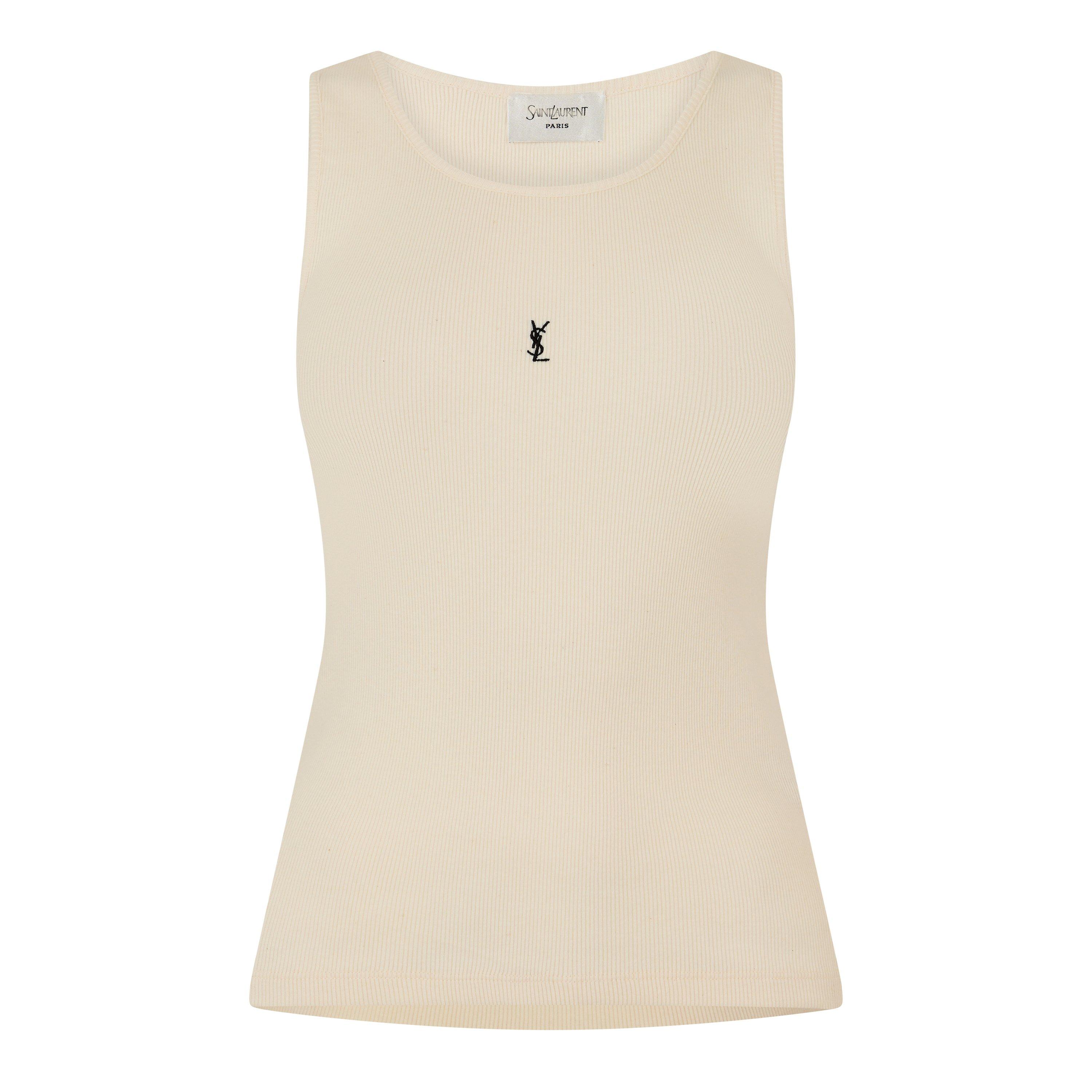 Saint Laurent Women's Tank Vest - Naturel/Noir - Size 14 (L)