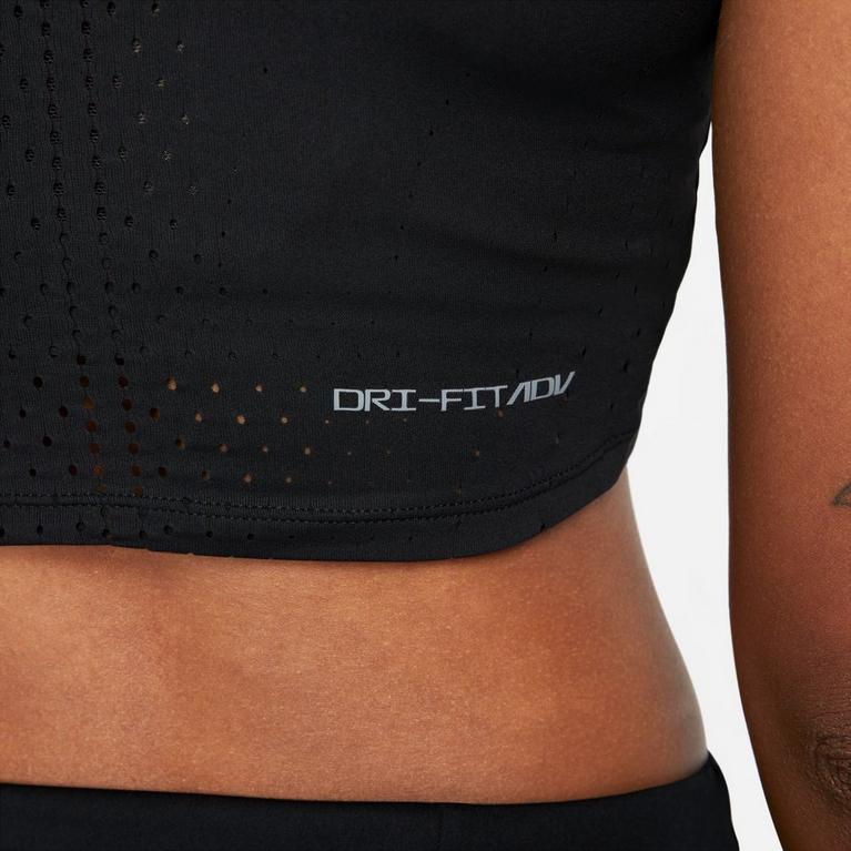 Noir/Blanc - Nike - Dri-FIT ADV AeroSwift Women's Running Crop Top - 5