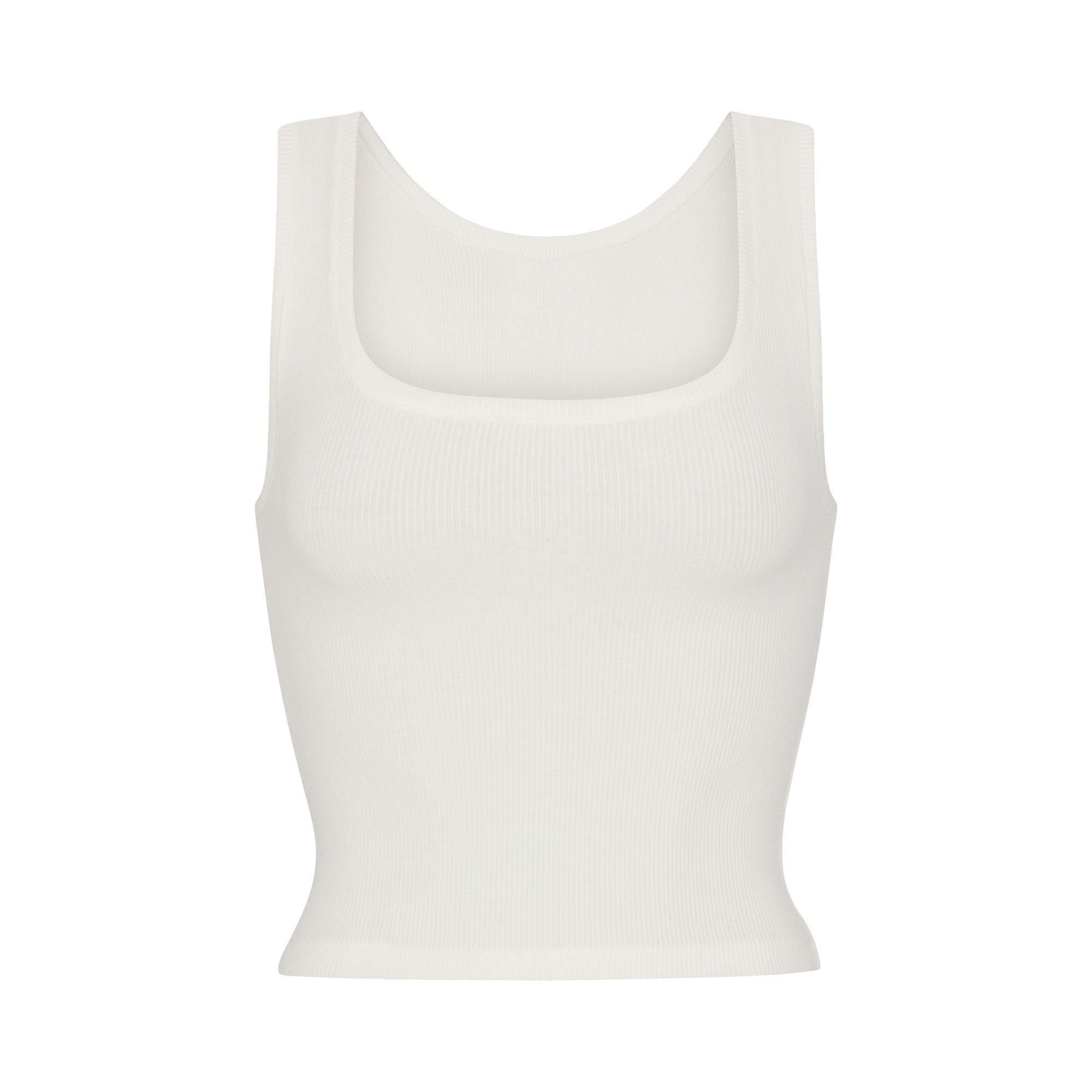 SKIMS Womens Cotton Rib Tank - MARBLE - Size 16 (XL)