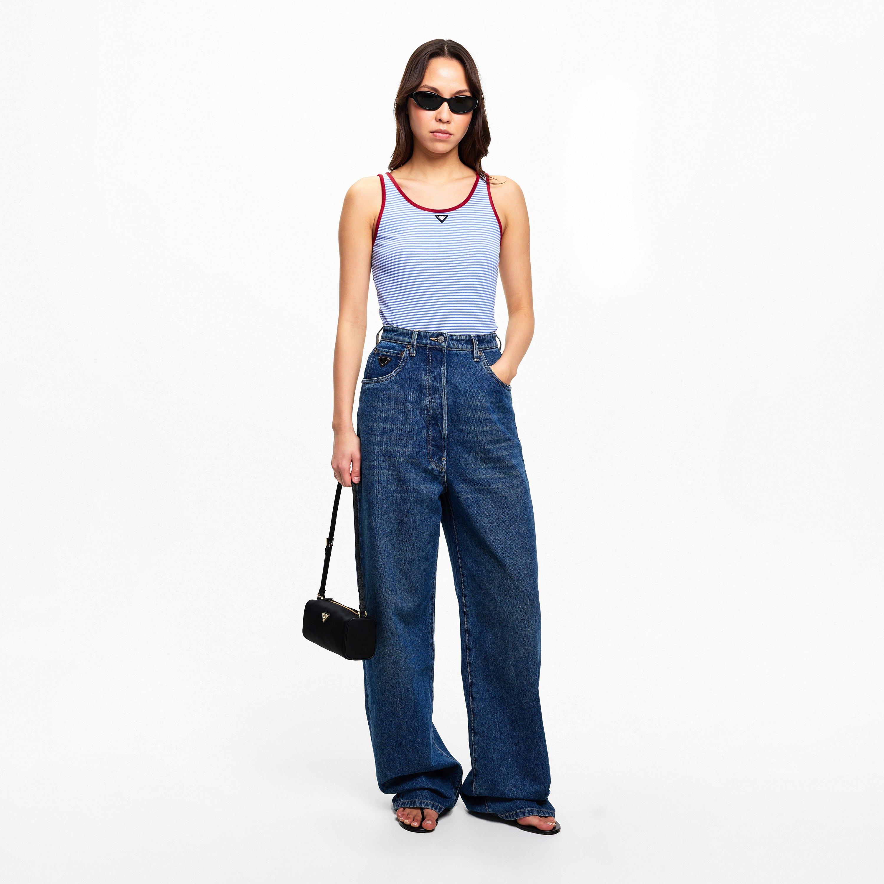 Pervinca/Rosse - Prada - Women's Stripe Tank Vest - 6