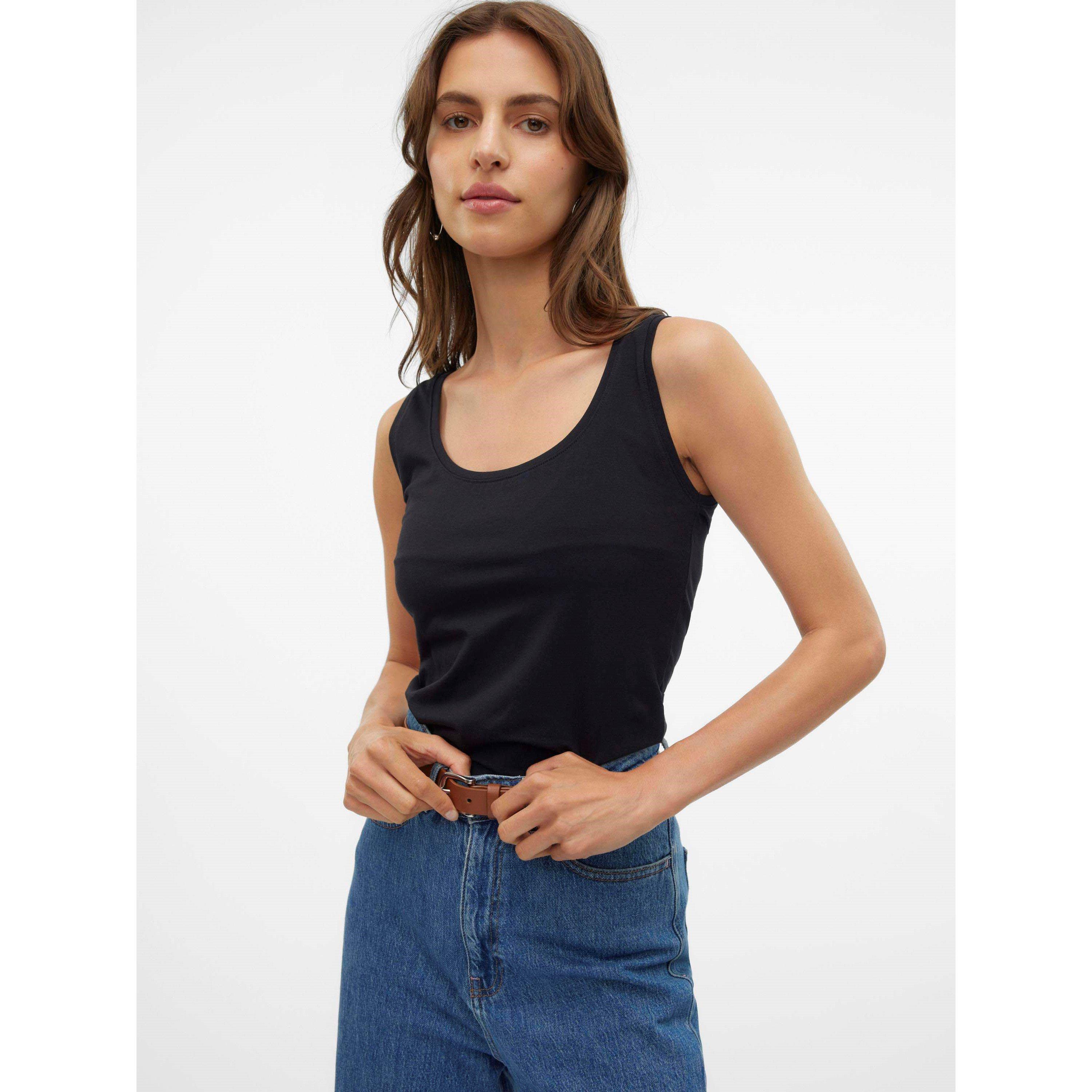 Black - Vero Moda - VM Lulu Tank Top Ld62 - 5