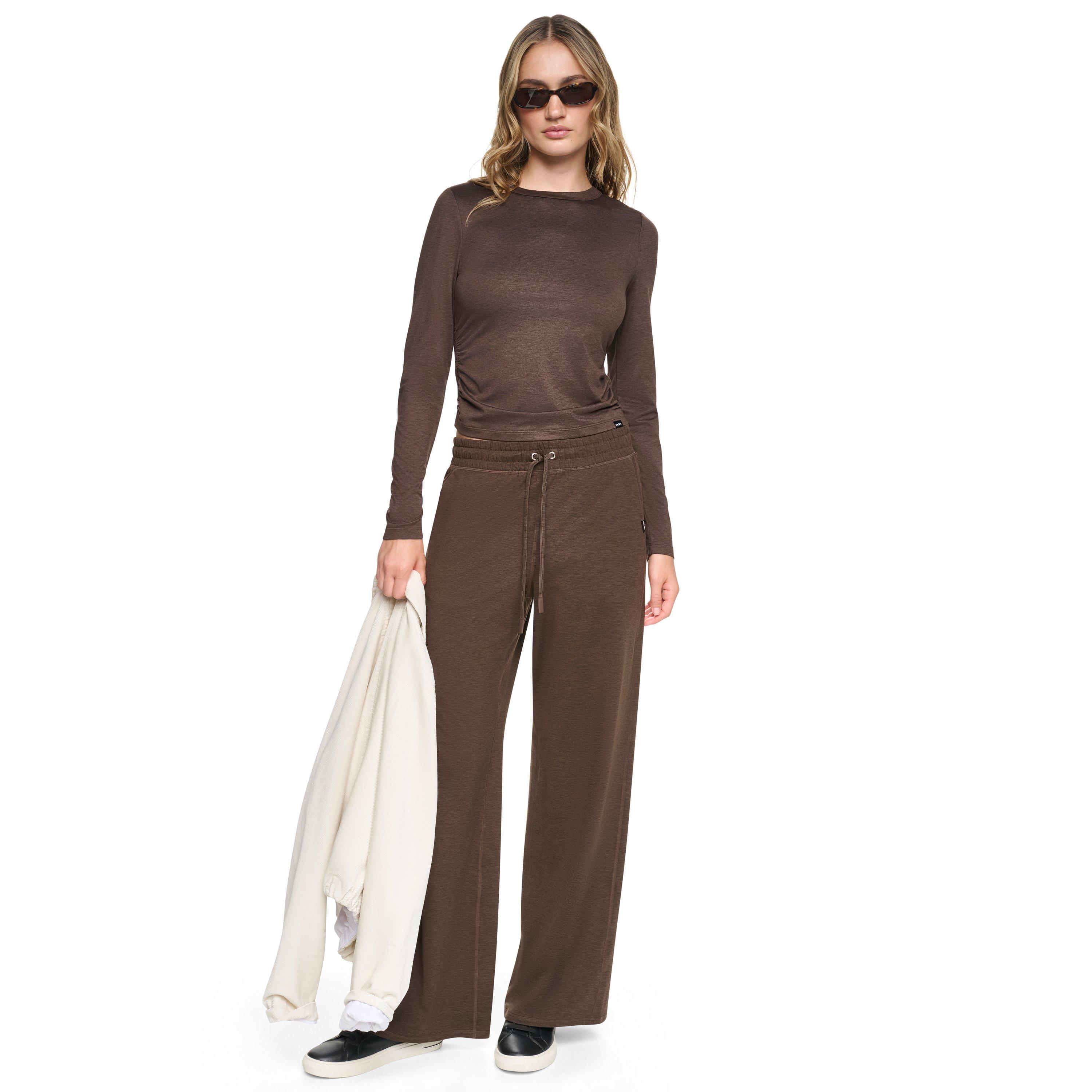 Espresso Space - DKNY - Women's Long-Sleeve Ruched Slim-Fit T-Shirt - 4