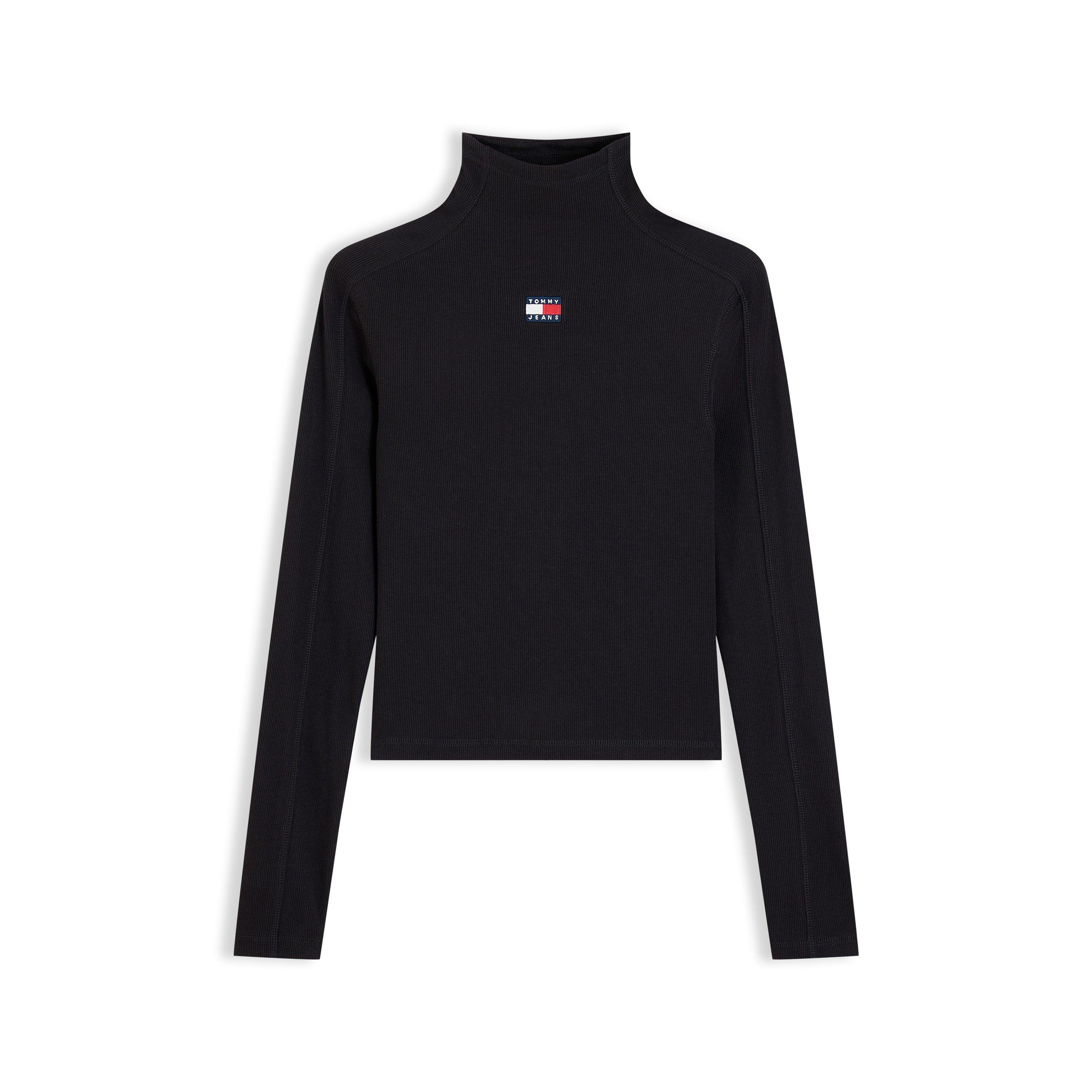 Crna - Tommy Jeans - TJ Bdg LS MCK Top Ld64 - 1