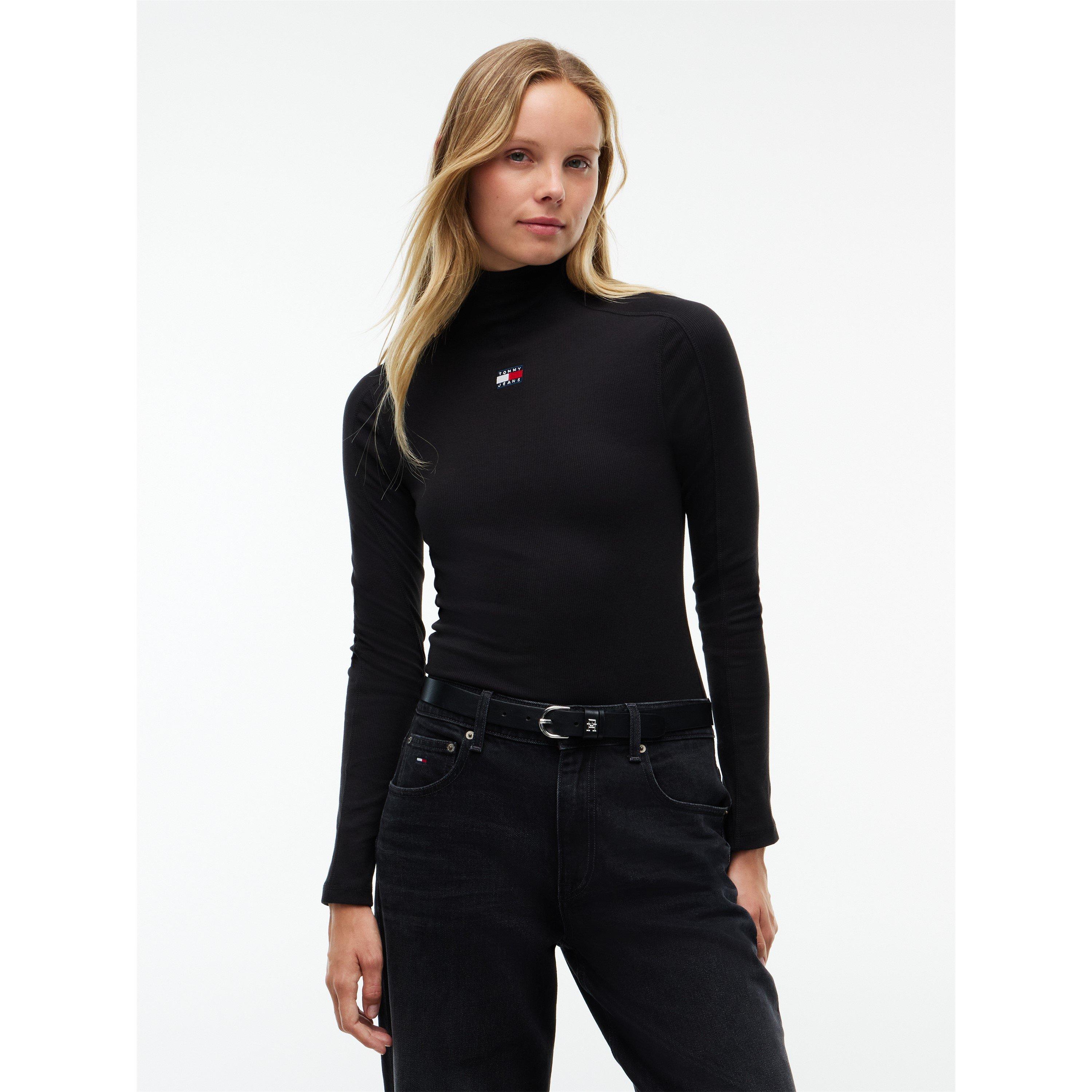 Crna - Tommy Jeans - TJ Bdg LS MCK Top Ld64 - 2