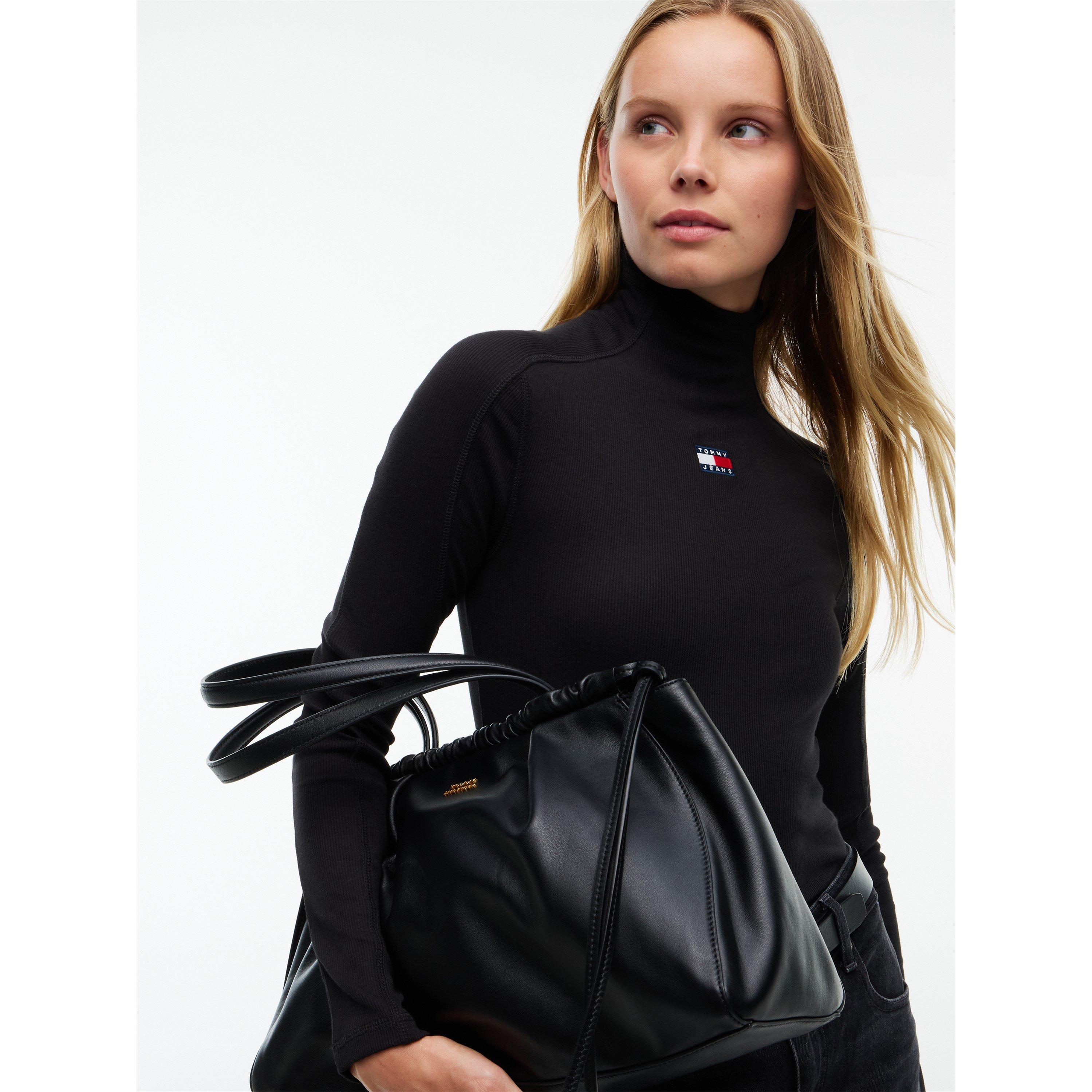 Crna - Tommy Jeans - TJ Bdg LS MCK Top Ld64 - 3