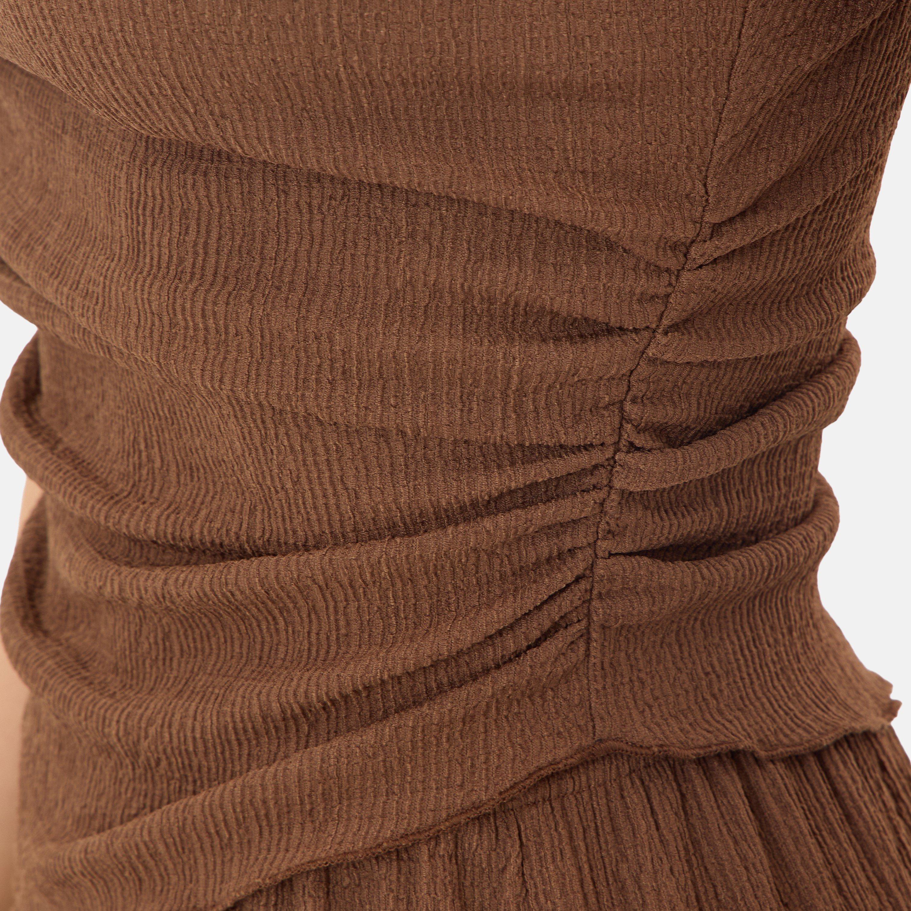 marron - I Saw It First - Textured Ruched Cami Top - 4
