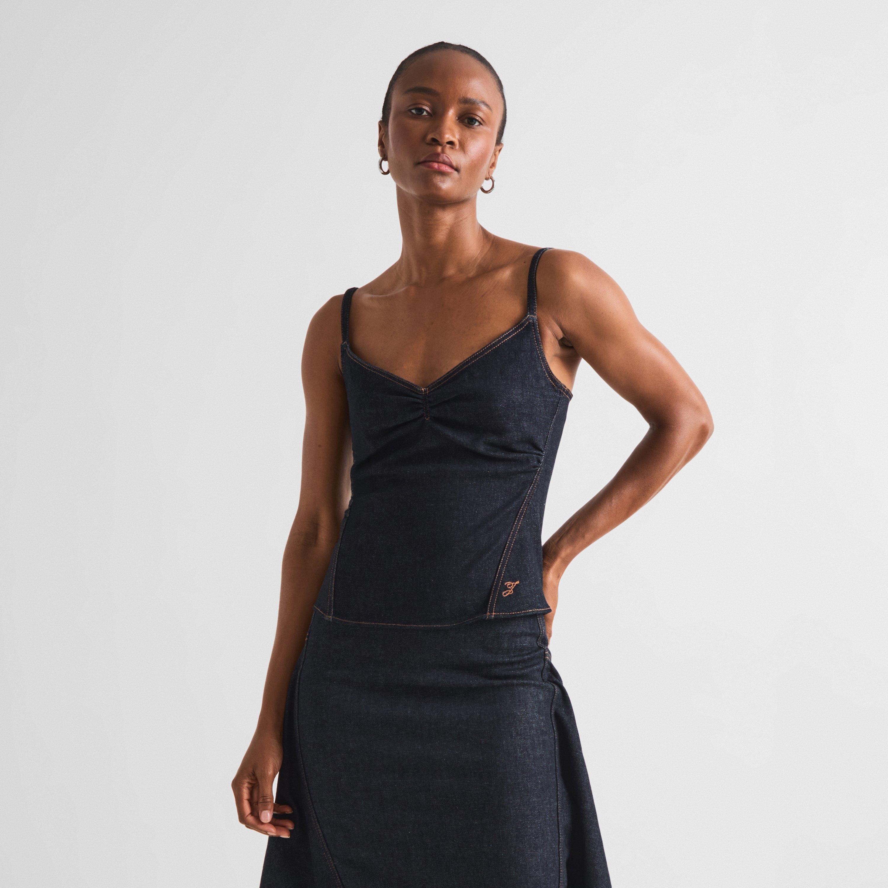 Dark Navy - Jacquemus - Women's Le Haut De-Nimes Pina Cami Top - 3