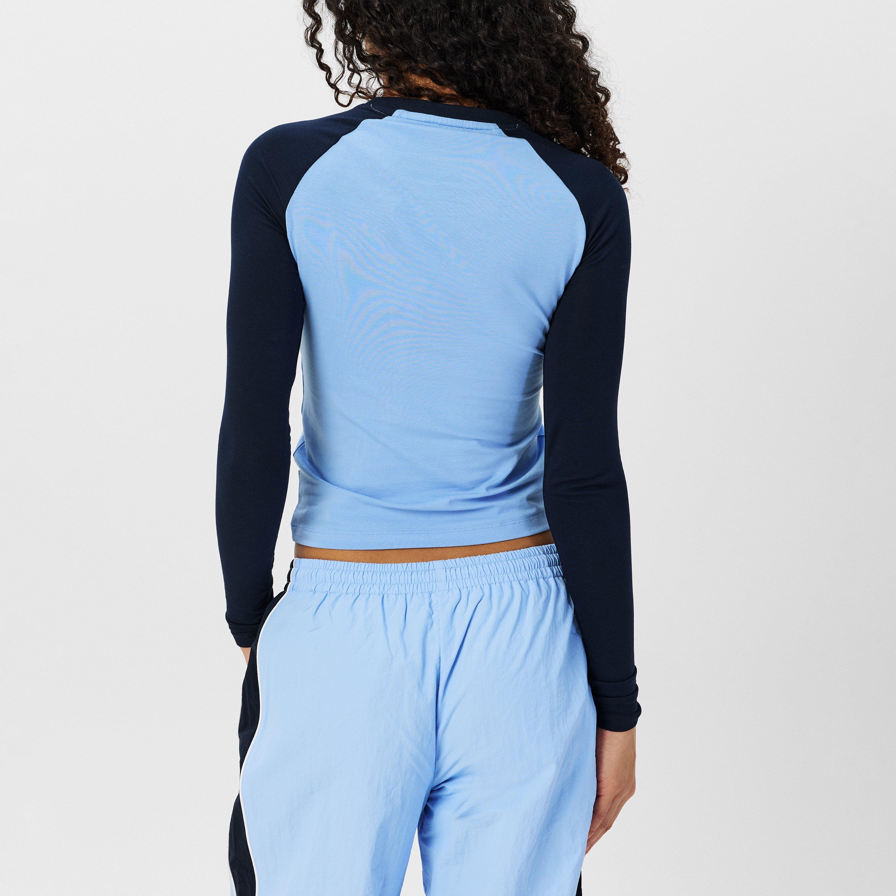 Blå Multi - Guess - Varsity Raglan Long Sleeve Top - 4