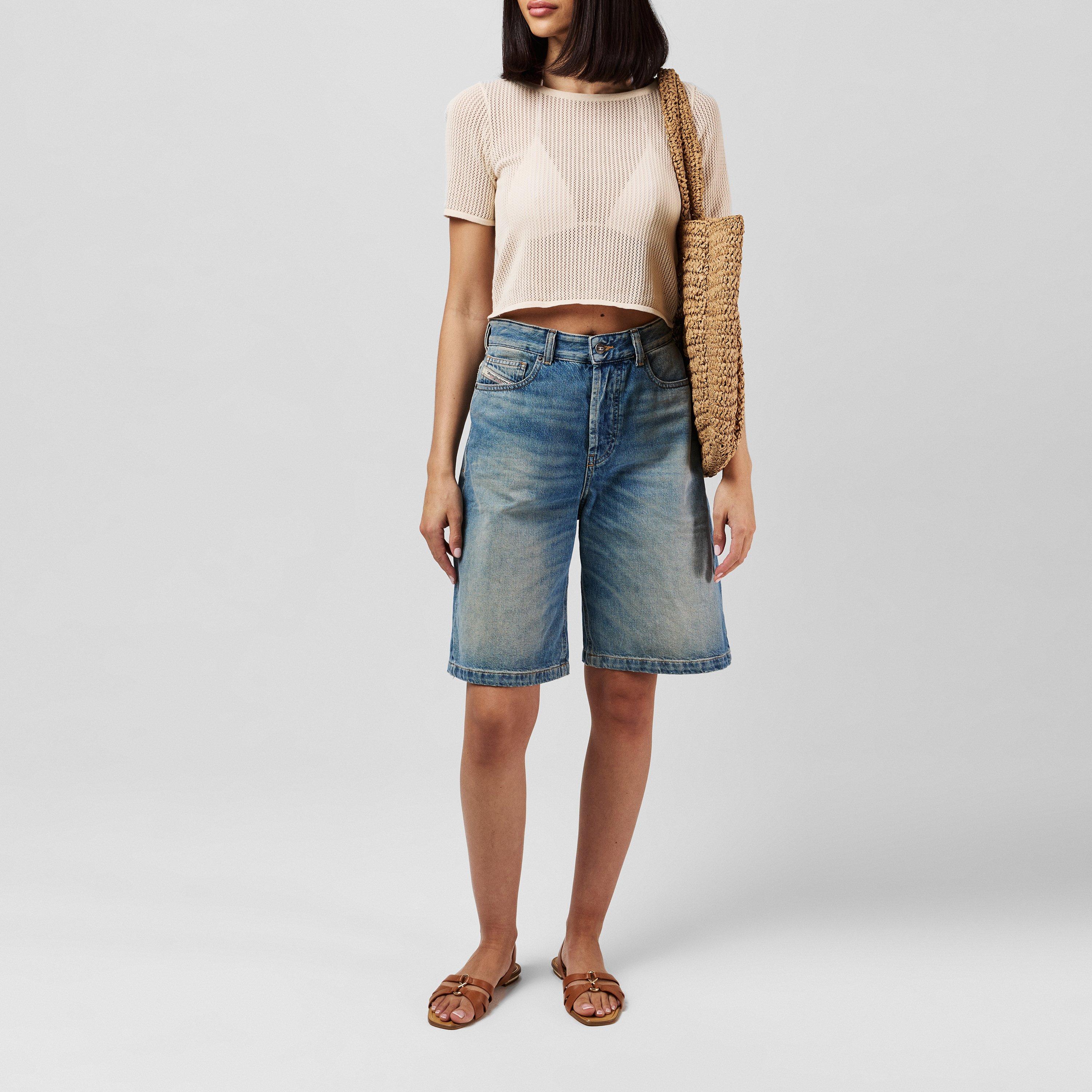 White Smoke - Pieces - Women's Knitted Beach Crop Top - 4