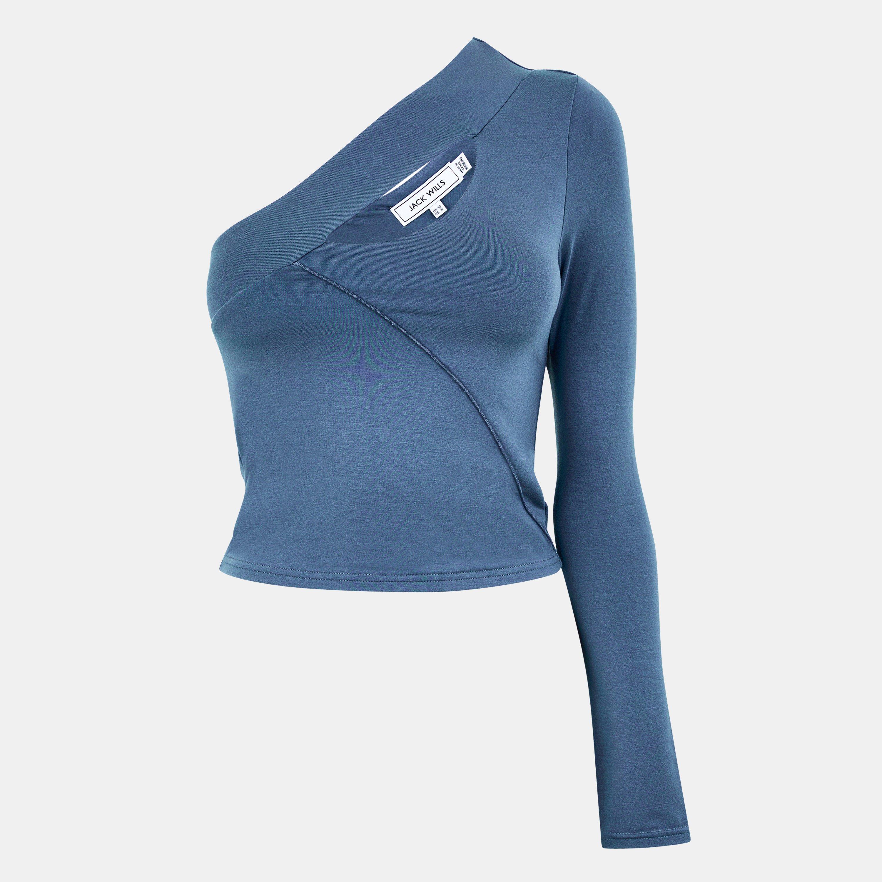 Storm - Jack Wills - Women's JW Asymmetrical Cut-Out Long-Sleeve T-Shirt - 1