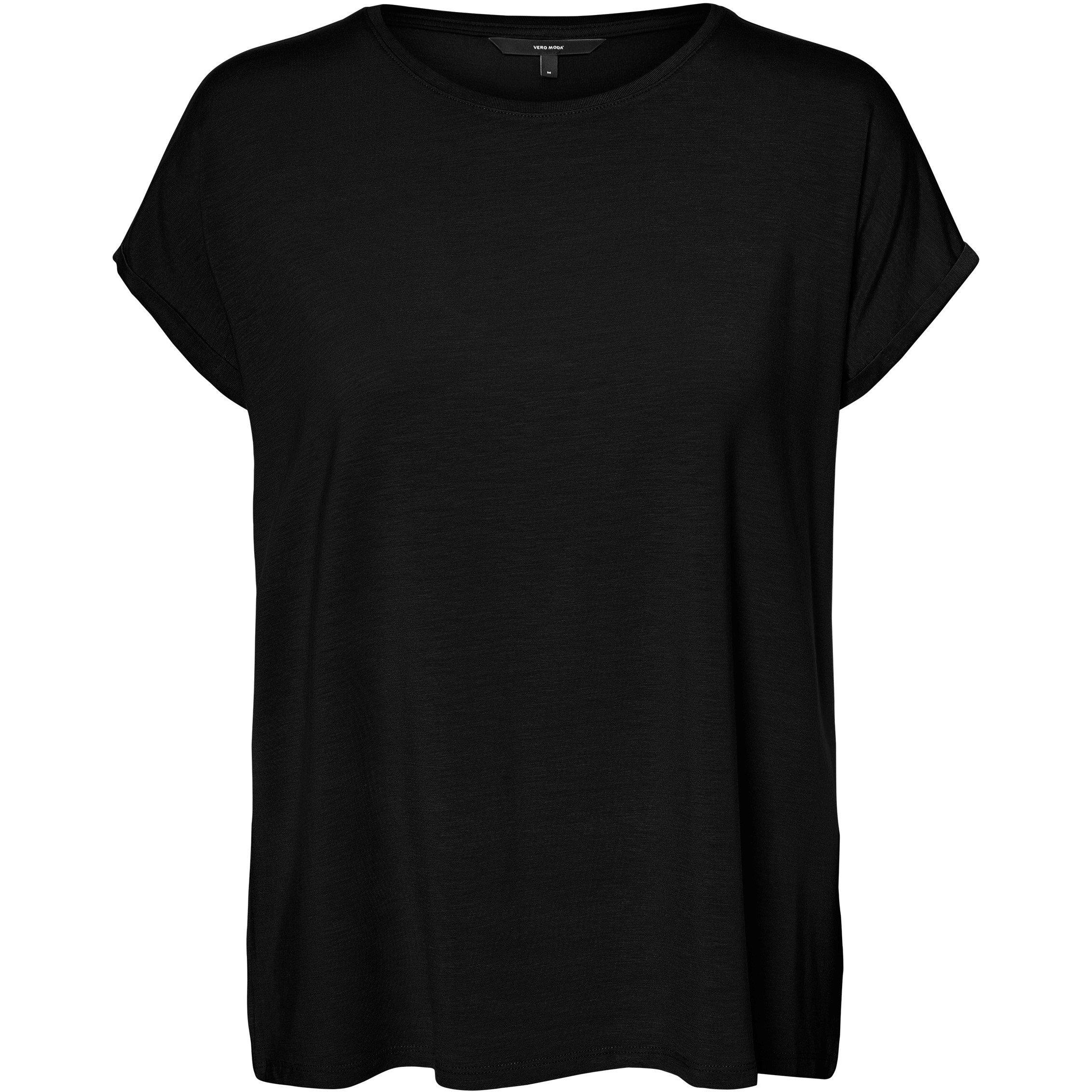 Schwarz - Vero Moda - VM Ava Plain Short Sleeve T-Shirt Womens - 5