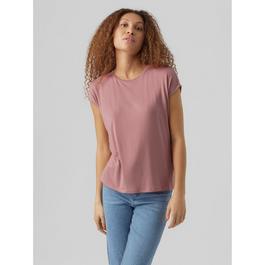 Vero Moda VM Ava Plain Shirt Sleeve T-Shirt Womens