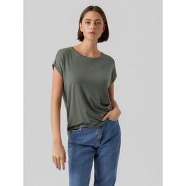 Vero Moda VM Ava Plain Short Sleeve T Shirt Womens