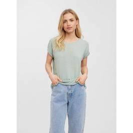 Vero Moda VM Ava Plain Shirt Sleeve T Shirt Womens