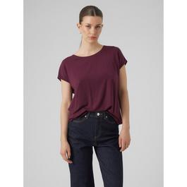 Vero Moda VM Ava Plain Shirt Sleeve T Shirt Womens