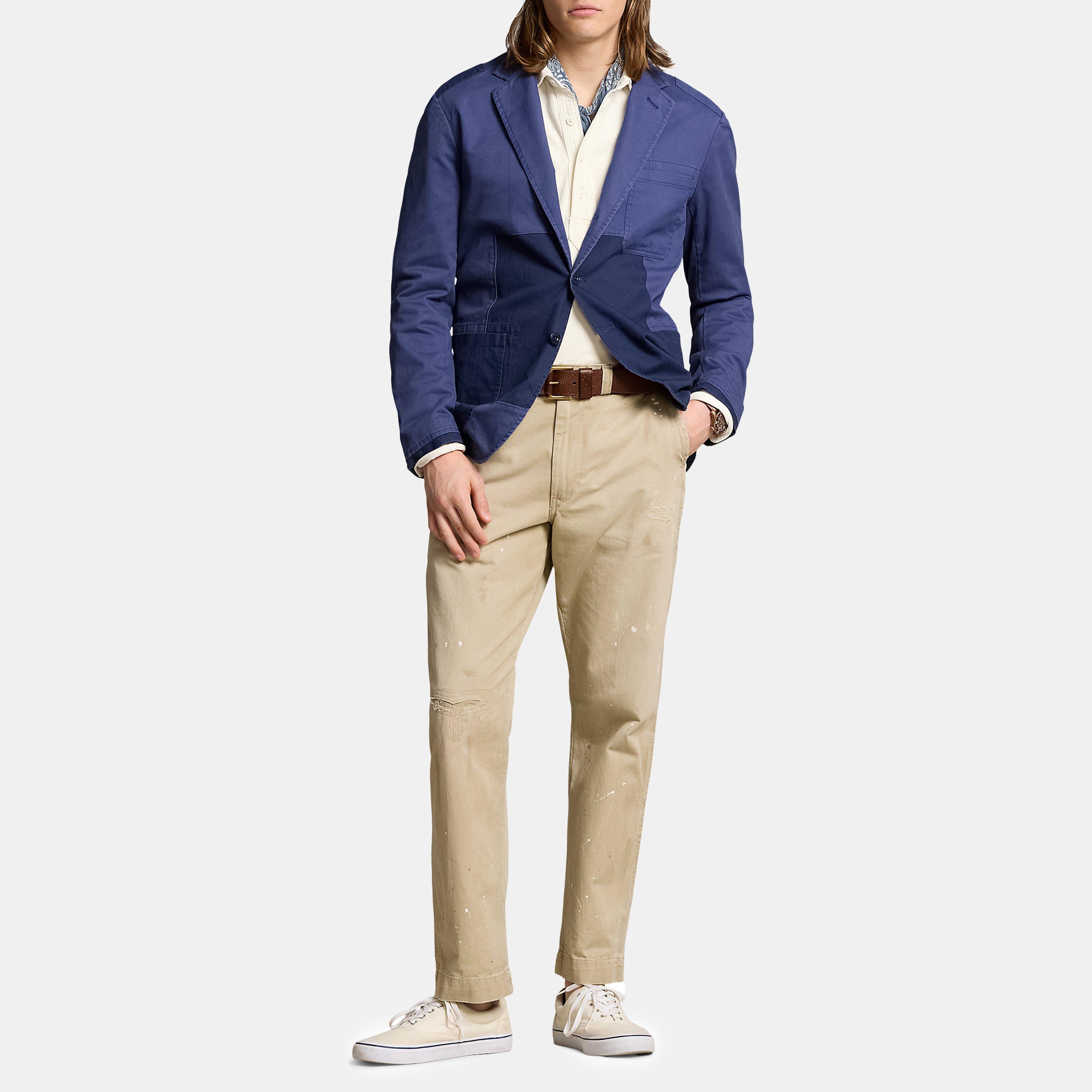 Medium Indigo - Polo Ralph Lauren - Men's Modern Patchwork Cotton Blazer - 4