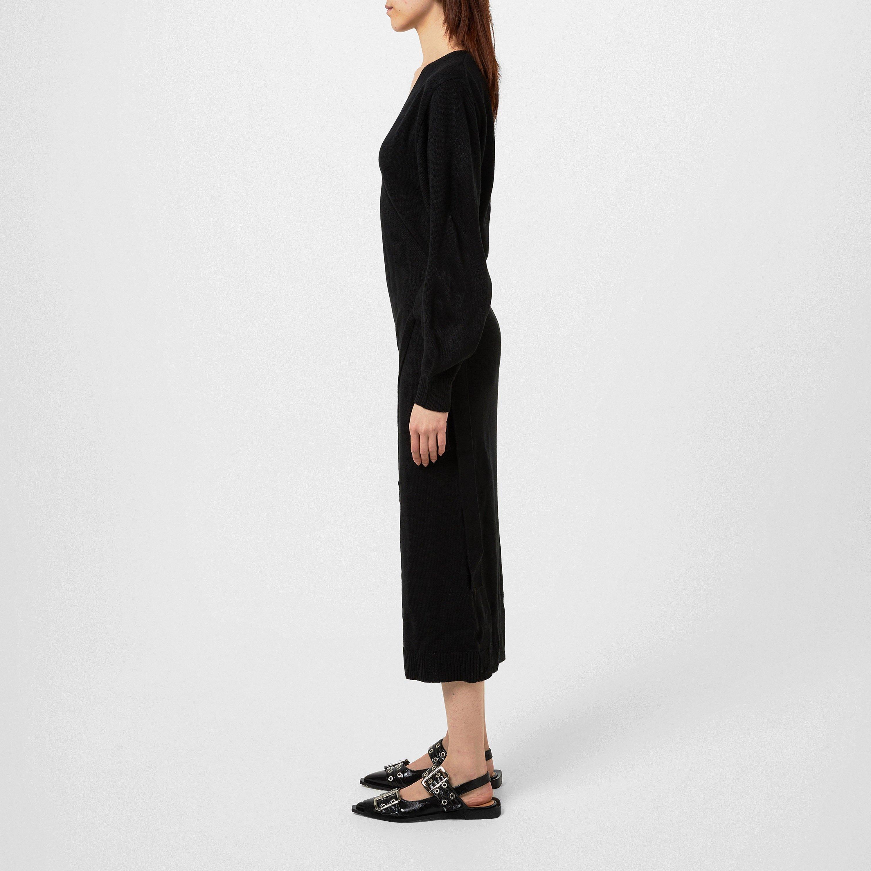 Black - Pretty Lavish - Beau Wrap Midi Dress - 2