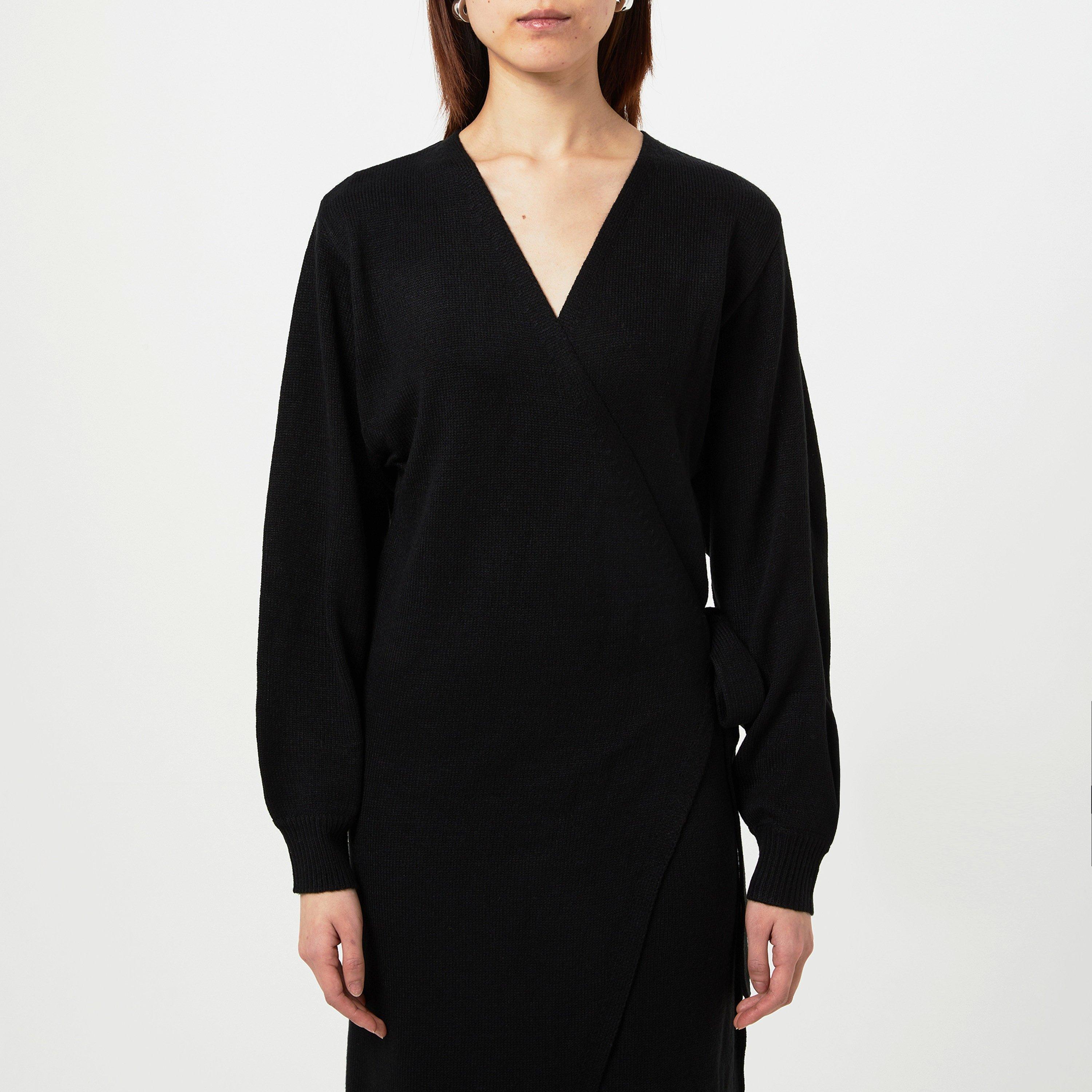 Black - Pretty Lavish - Beau Wrap Midi Dress - 4