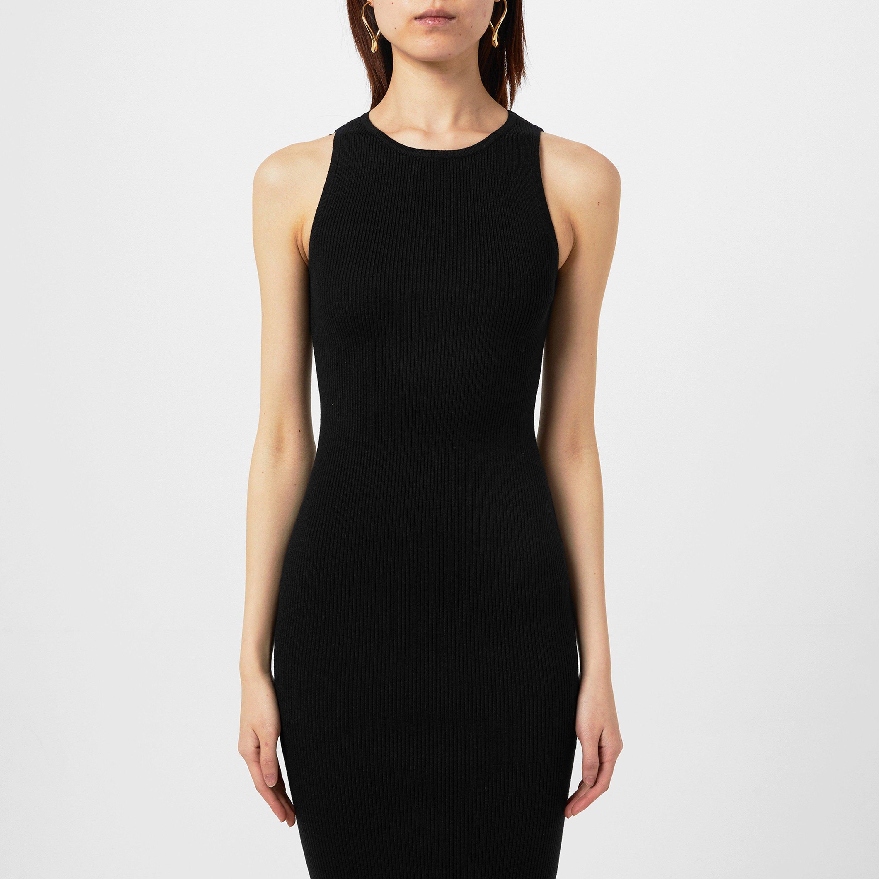 Black - Pretty Lavish - Billie Ribbed Midi Dress - 4