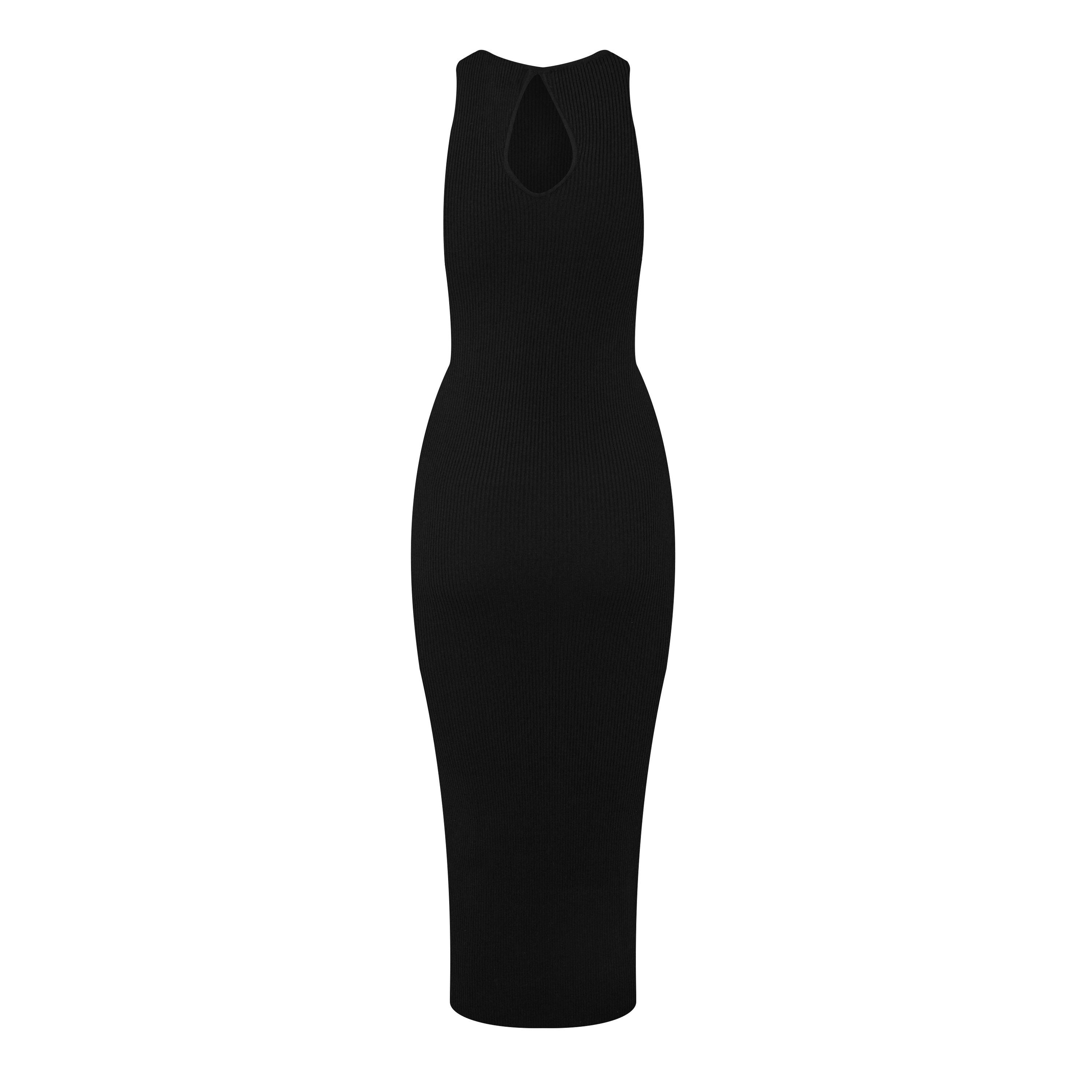Black - Pretty Lavish - Billie Ribbed Midi Dress - 5