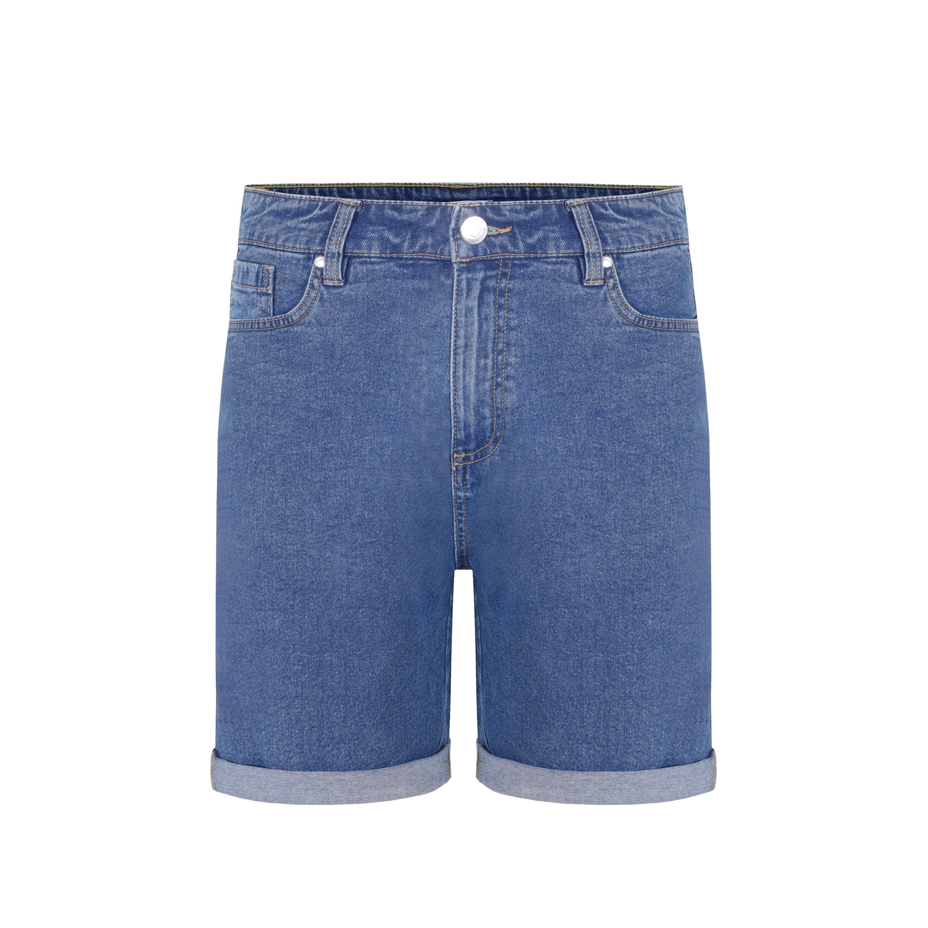 Mid Wash - Be You - Women's Knee-Length Denim Shorts - 1