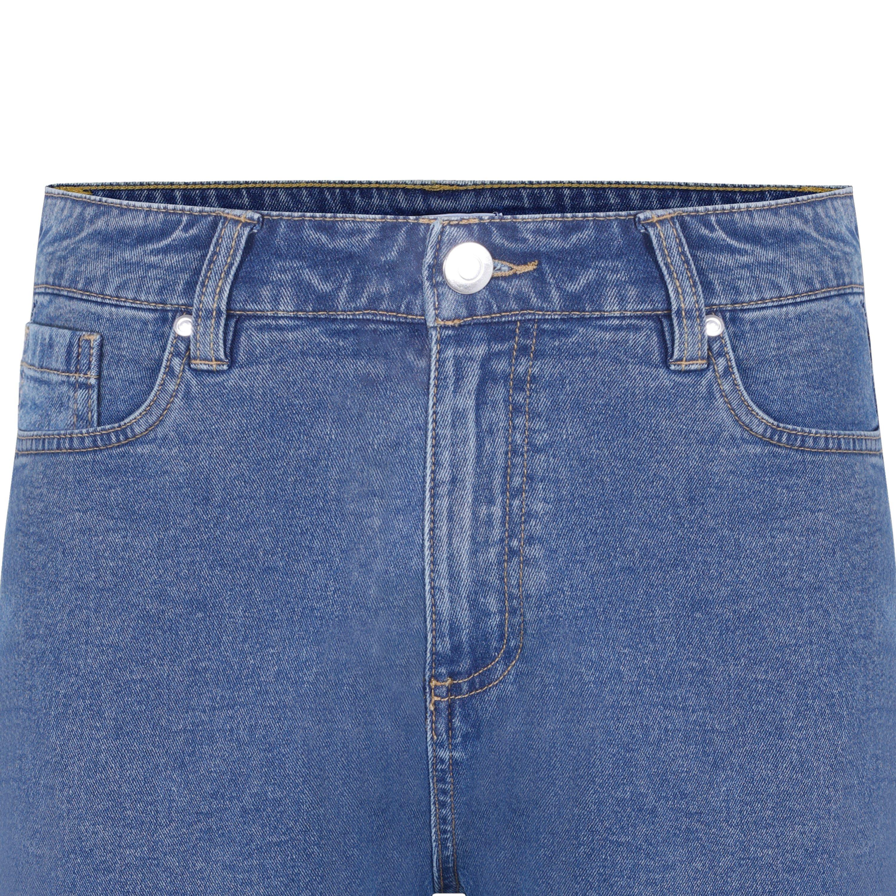 Lavagem Média - Be You - Knee-Length Denim Shorts - 4