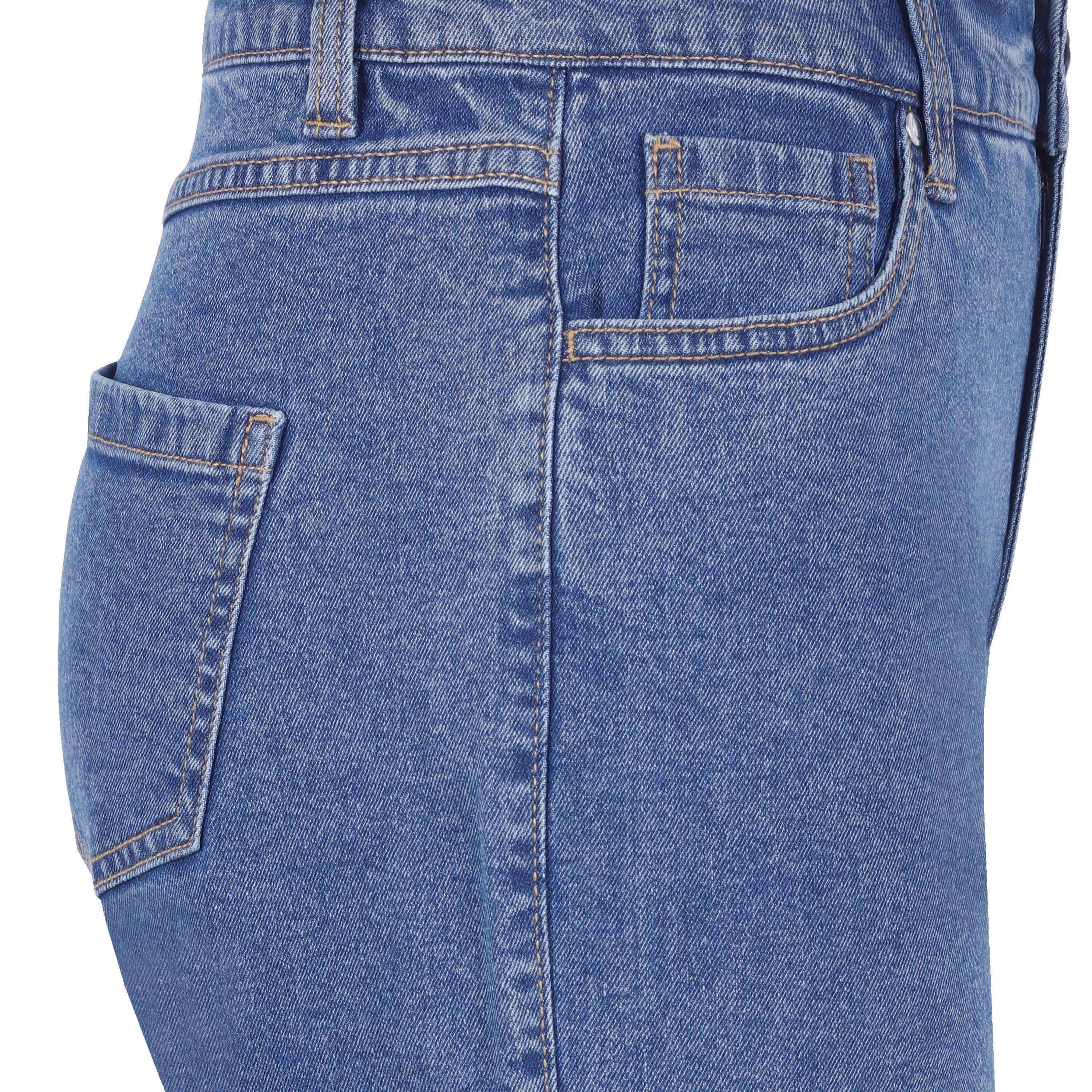 Lavagem Média - Be You - Knee-Length Denim Shorts - 5