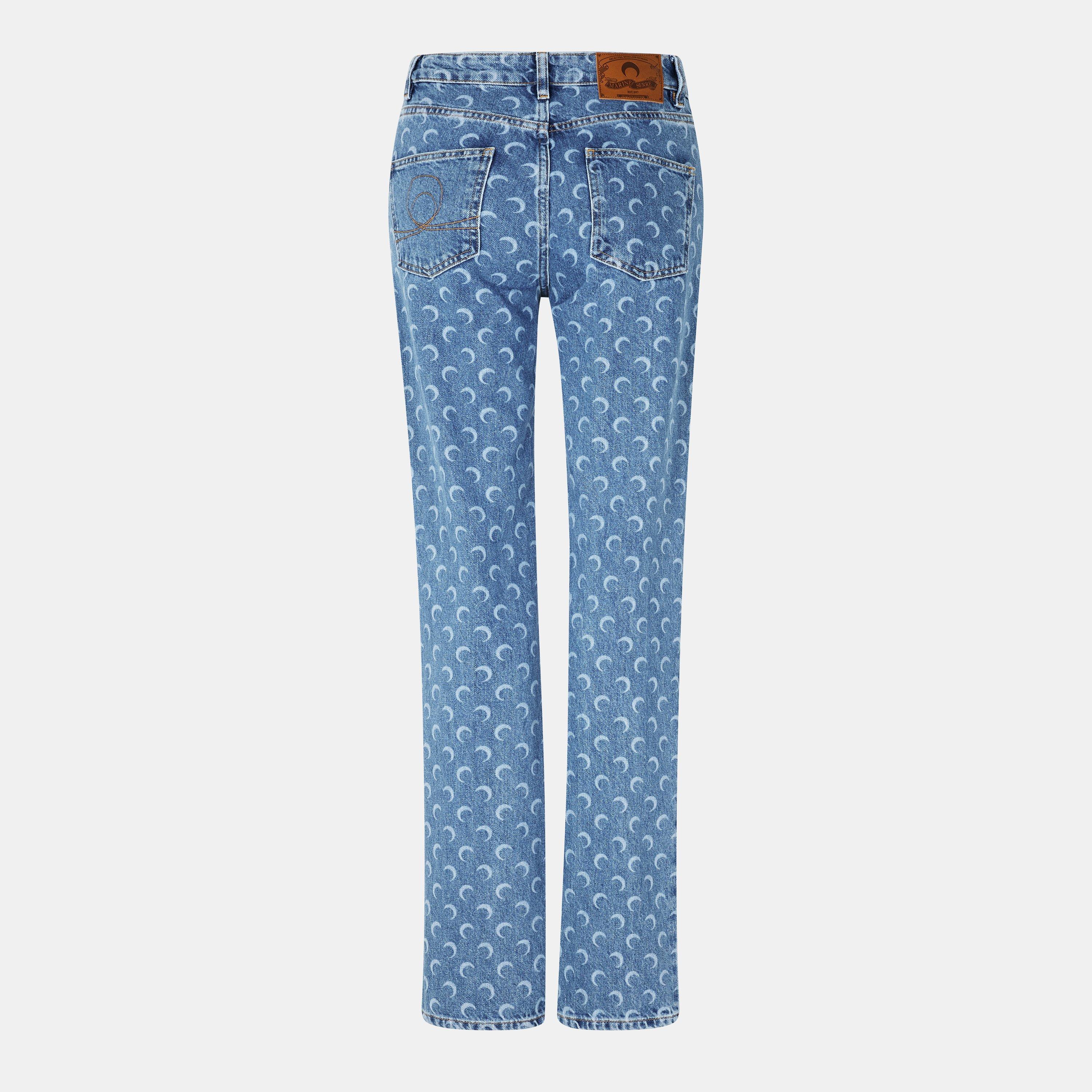 Marine Serre Women's MS Moon Straight Leg Jeans | FRASERS