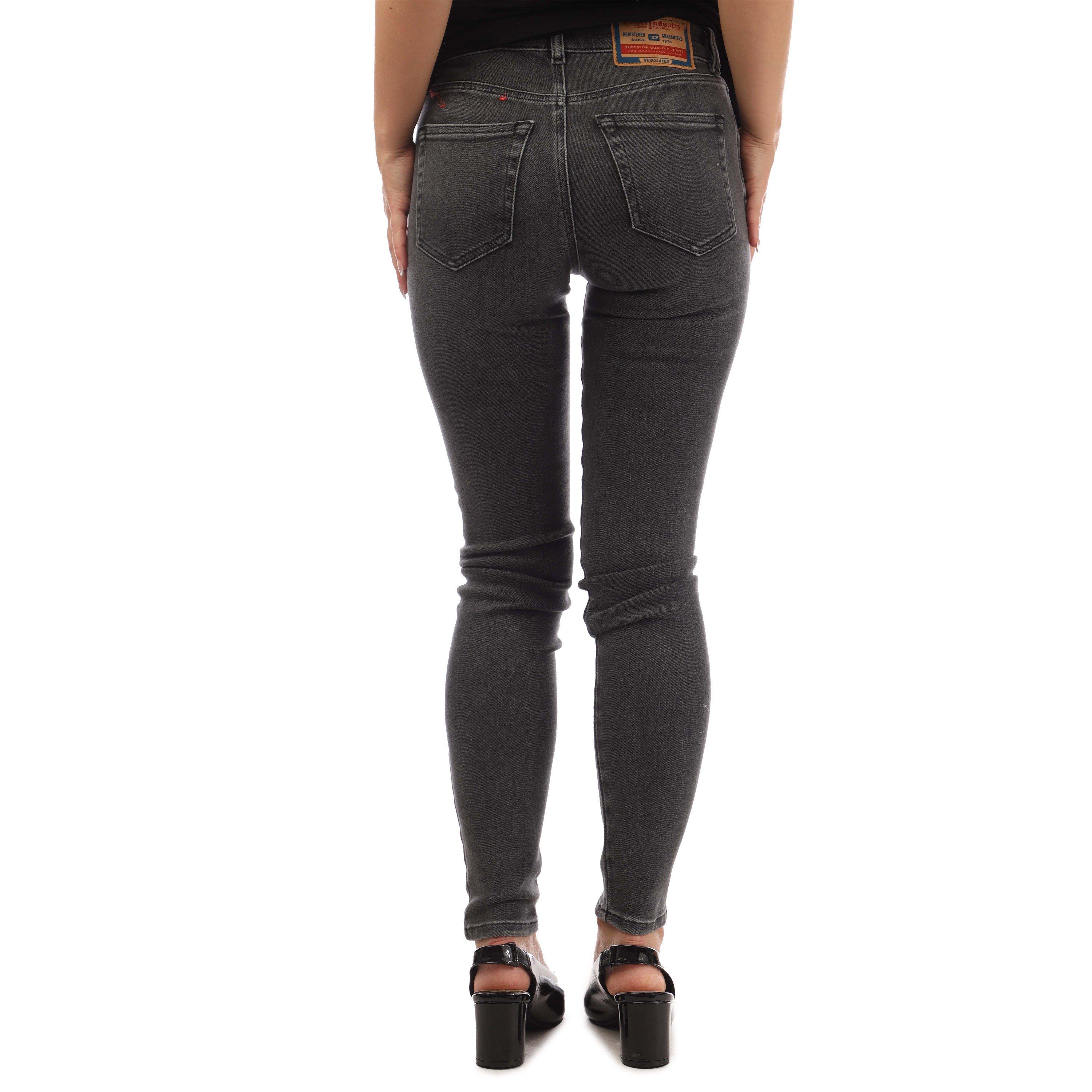 Black/Grey Denm - Diesel - Slandy Straight Jeans - 3