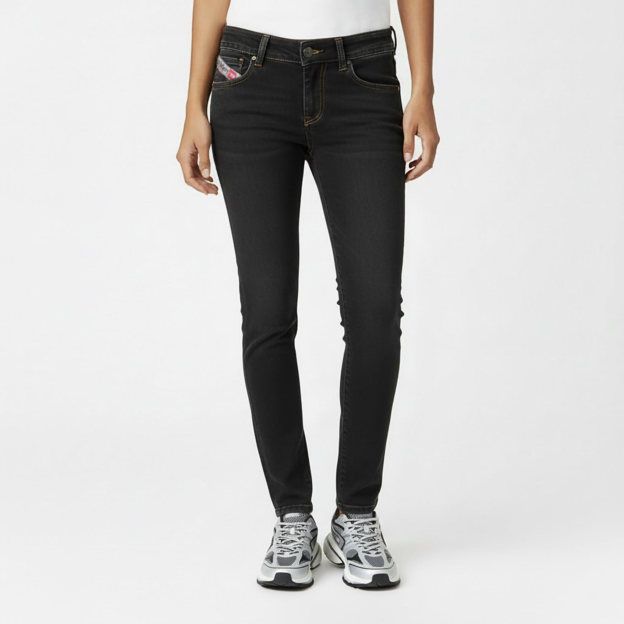 Blk Gry Denim - Diesel - Slandy Straight Jeans - 3