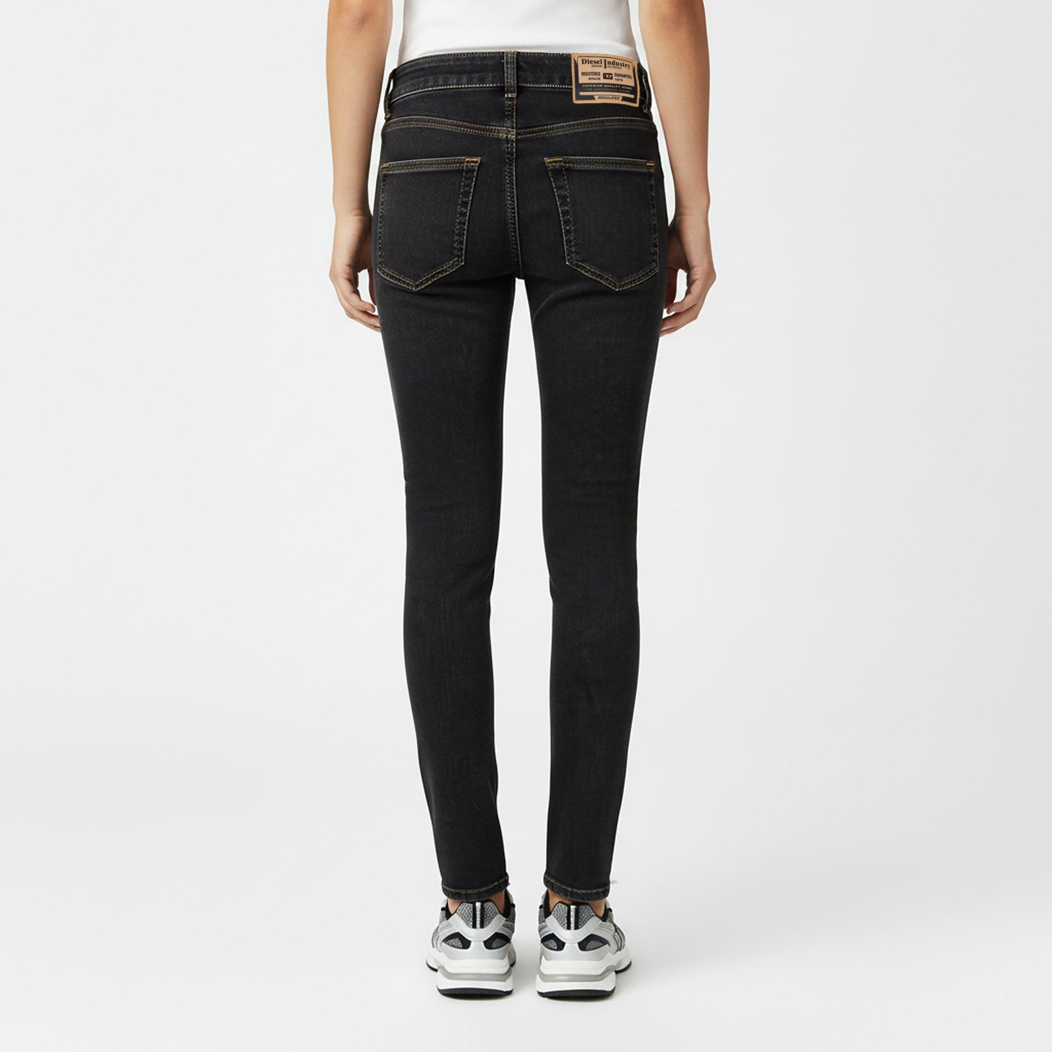 Blk Gry Denim - Diesel - Slandy Straight Jeans - 4