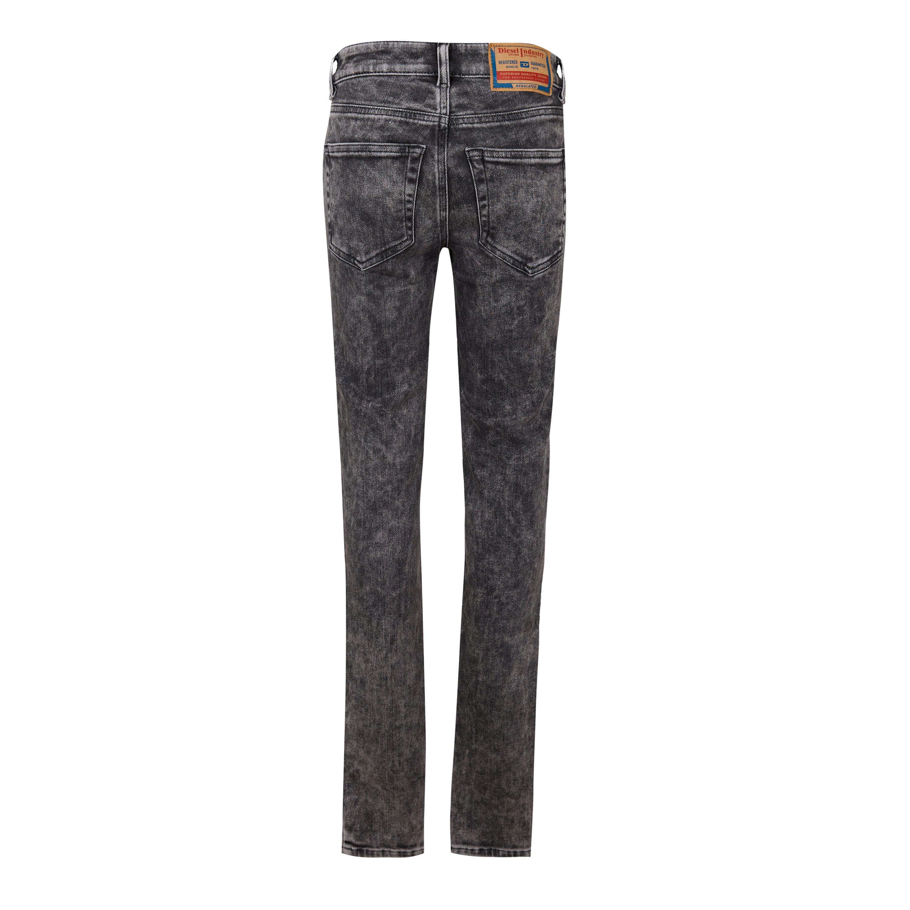 Blk Gry Denim - Diesel - Slandy Straight Jeans - 2