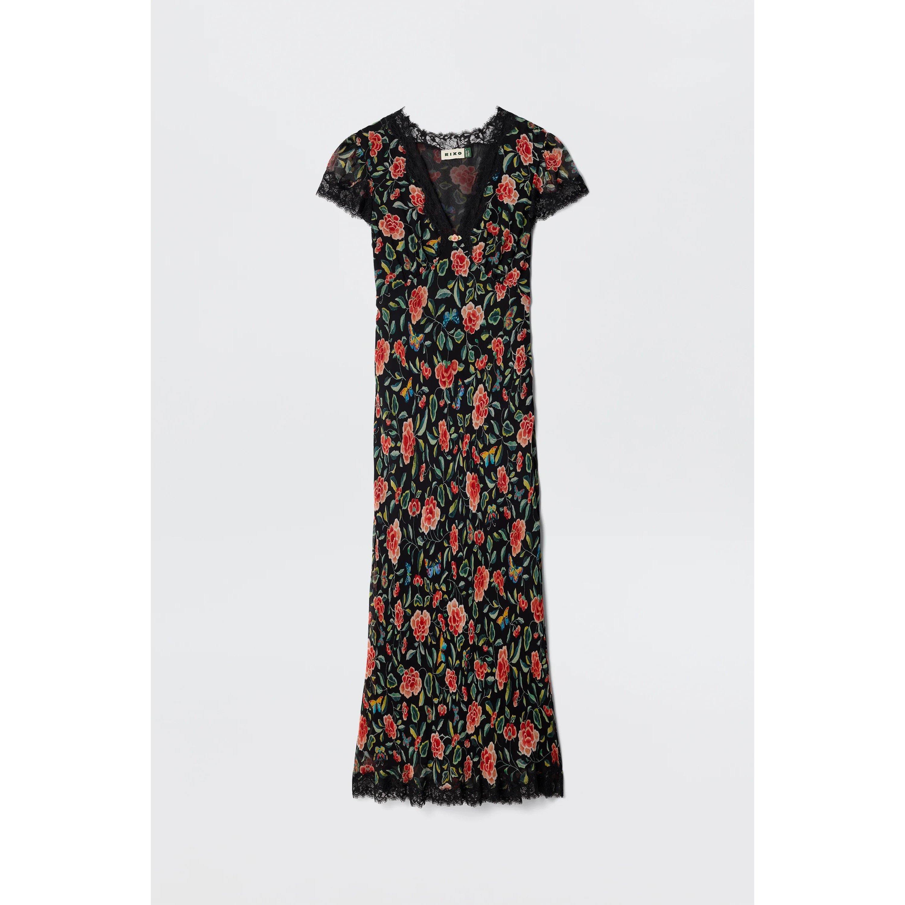Rixo Women's Clarice Midi Dress - Butterfly Florl - 14 (L)