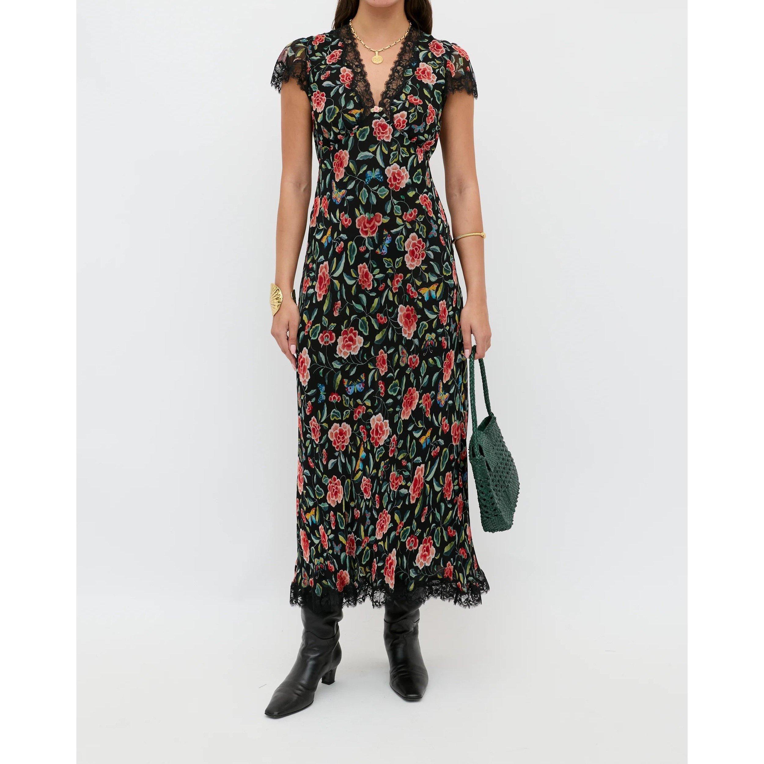 Butterfly Florl - RIXO - Clarice Midi Dress - 2