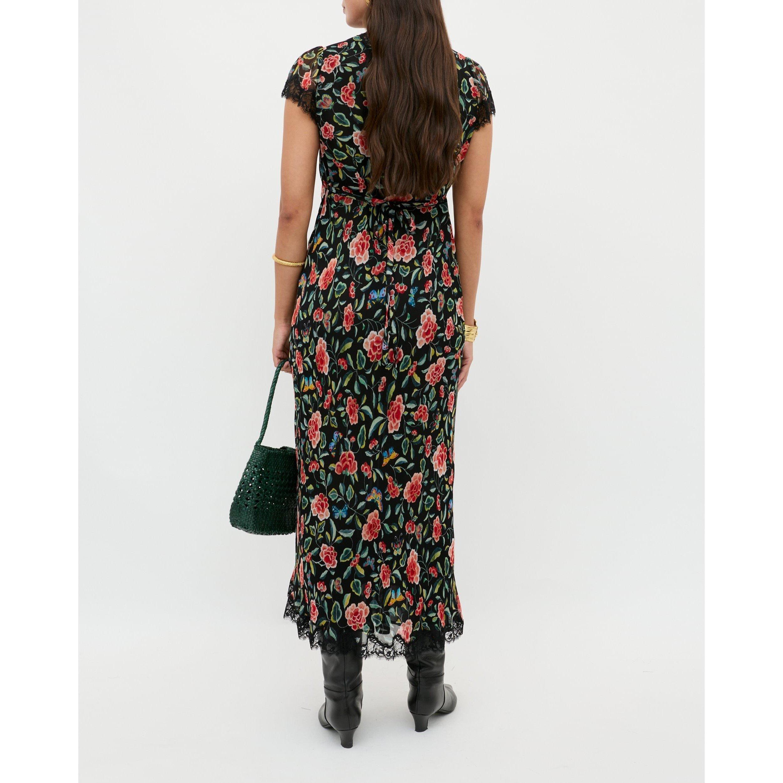 Butterfly Florl - RIXO - Clarice Midi Dress - 3